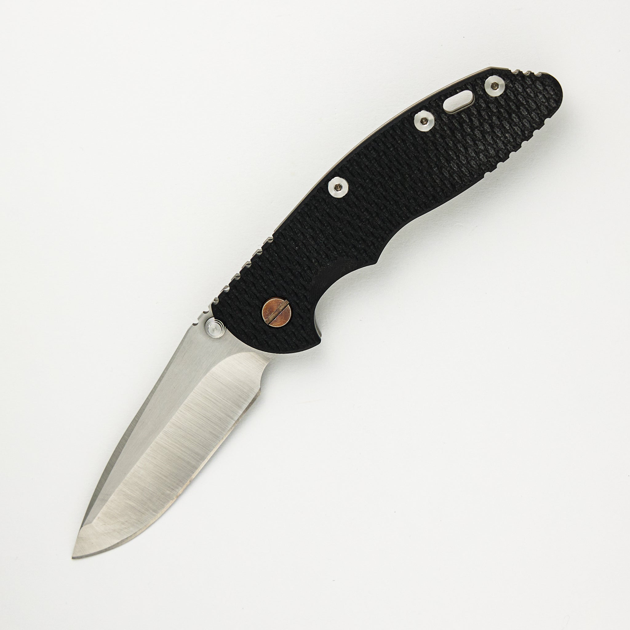 Custom XM-18 3.5" Gen 2 - Non Flipper - Spanto CTS-40CP Blade - Titanium/Black G10 Handle