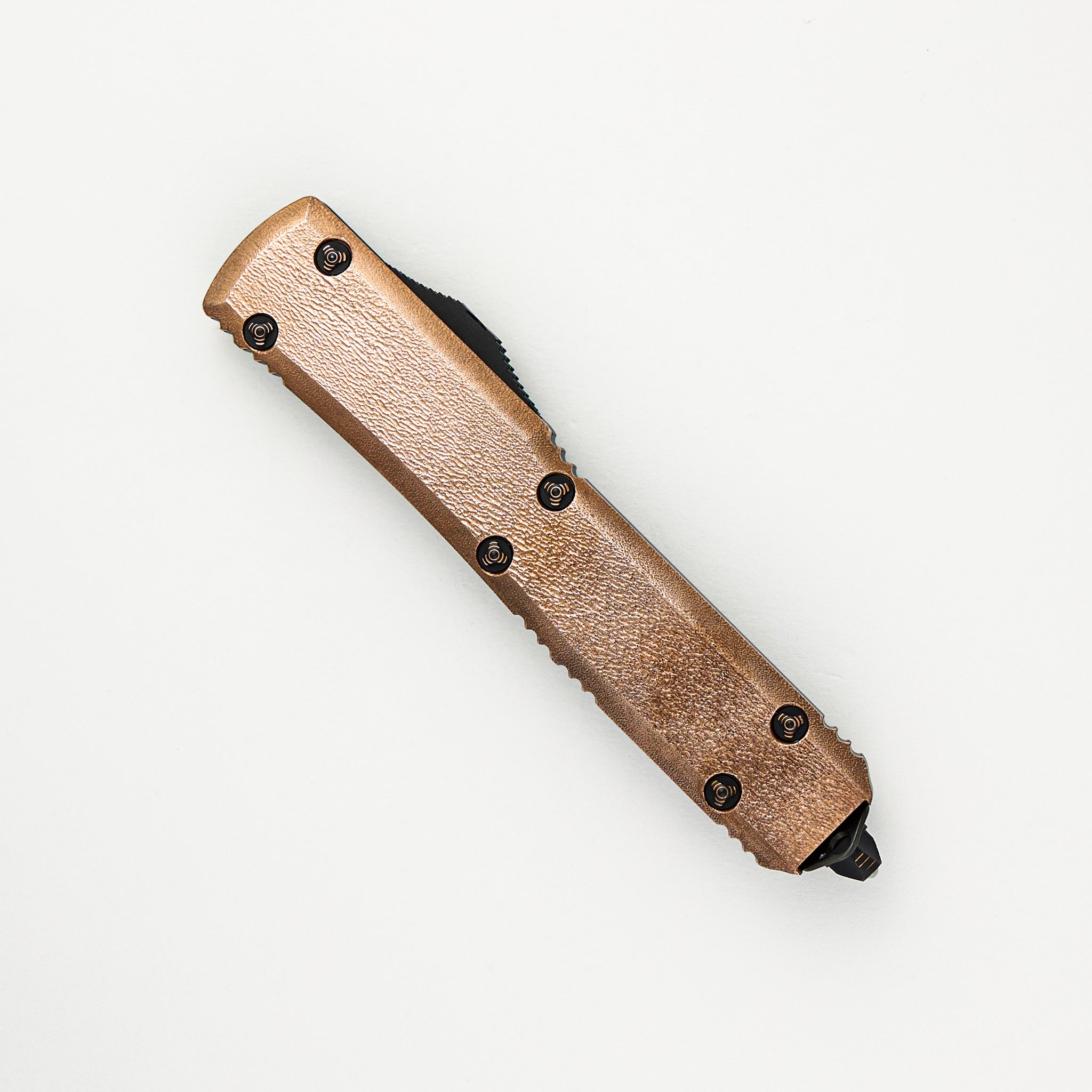 Marfione Custom Knives Ultratech - Mirror Polish Hellhound Blade - Copper/Aluminum Handle