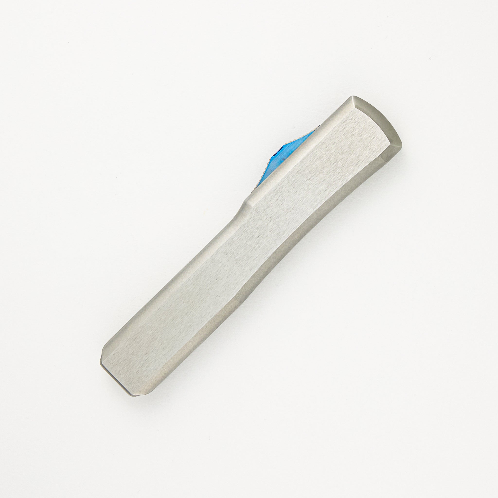 Marfione Custom Knives Ultratech D/E Mirror Polish Two-Tone Double Vapor Blast Stainless Steel W/ Ringed Hardware