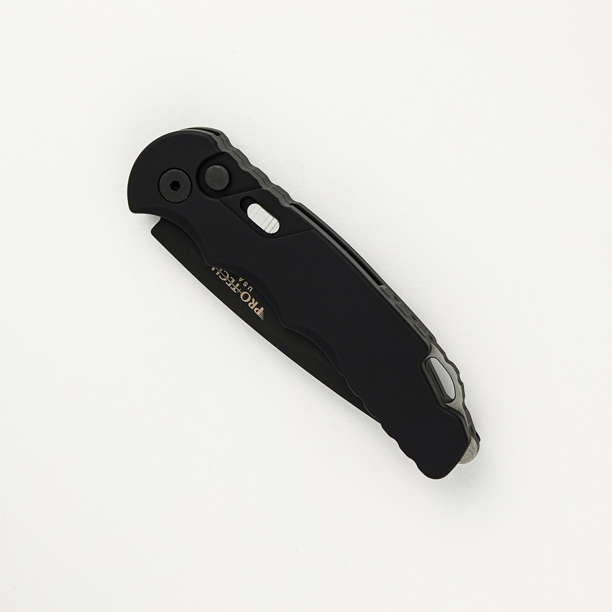 TR-5 Auto - Black Handle - Black DLC S35VN Blade - T503