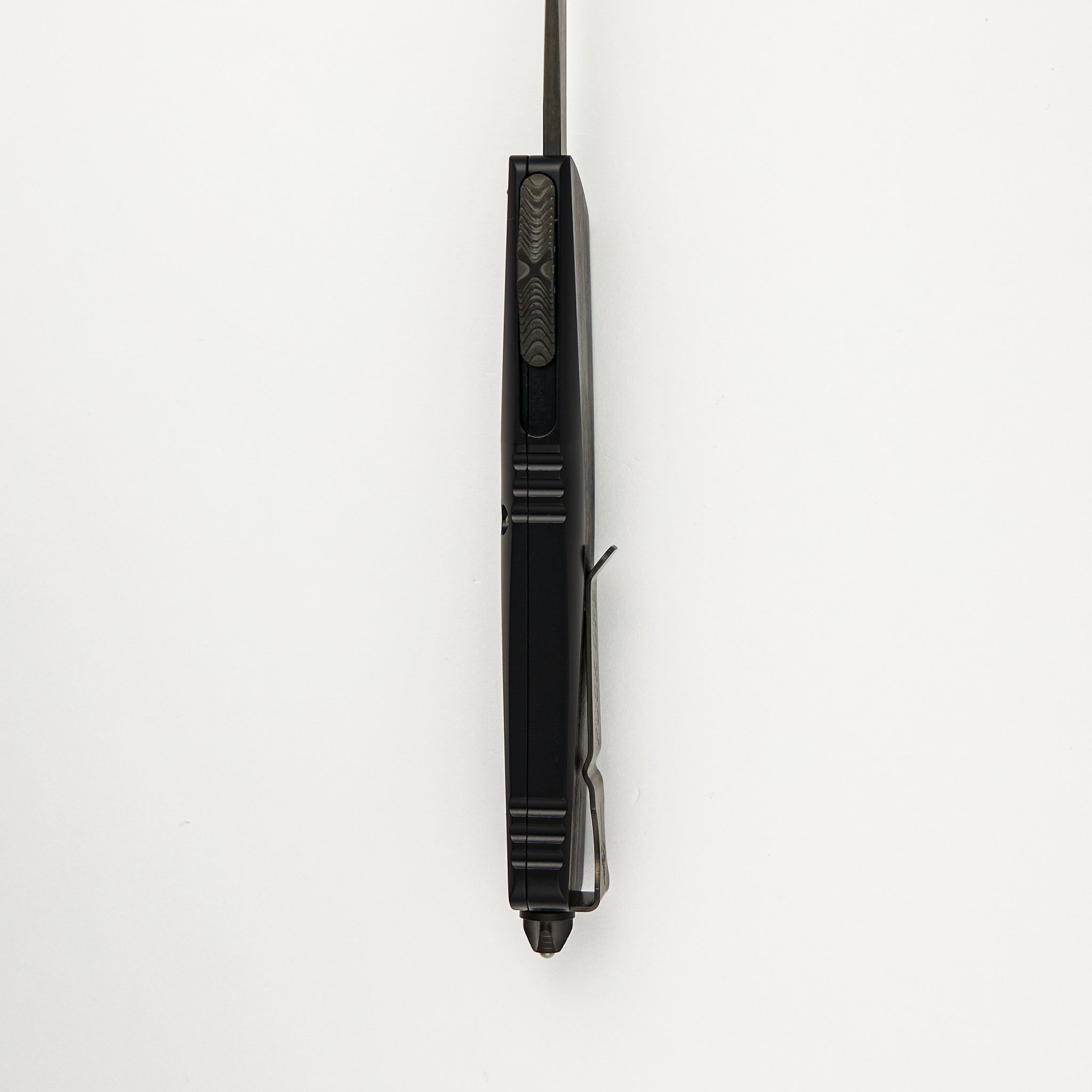 Marfione Custom Knives Combat Troodon - Recurve Polished DLC Blade - Aircraft Alloy Deep Engraved Handle