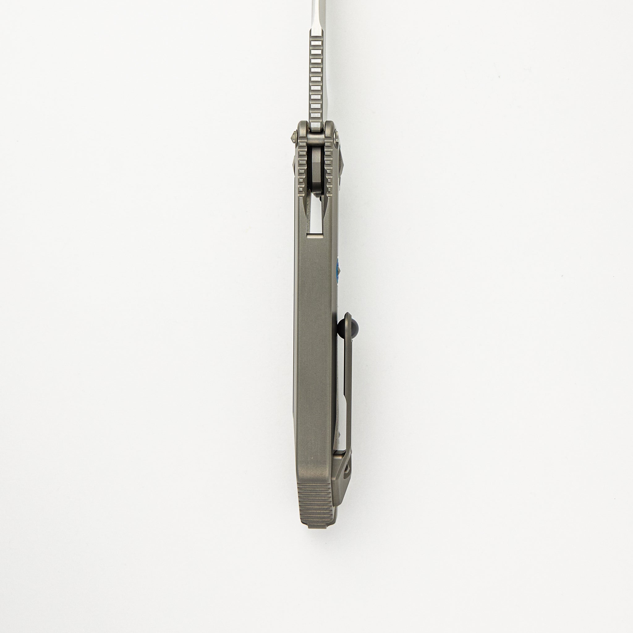 Marfione Custom Knives / Mick Strider Collaboration MSG-3 - Satin Finish Titanium Chassis W/ Satin Finish Steel Inlay