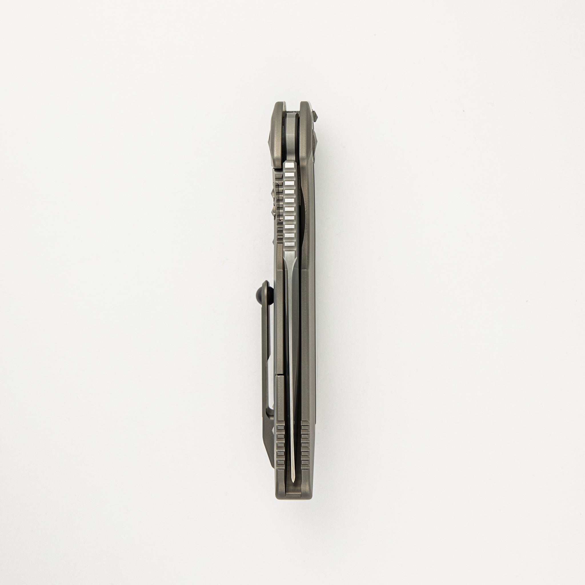 Marfione Custom Knives / Mick Strider Collaboration MSG-3 - Satin Finish Titanium Chassis W/ Satin Finish Steel Inlay