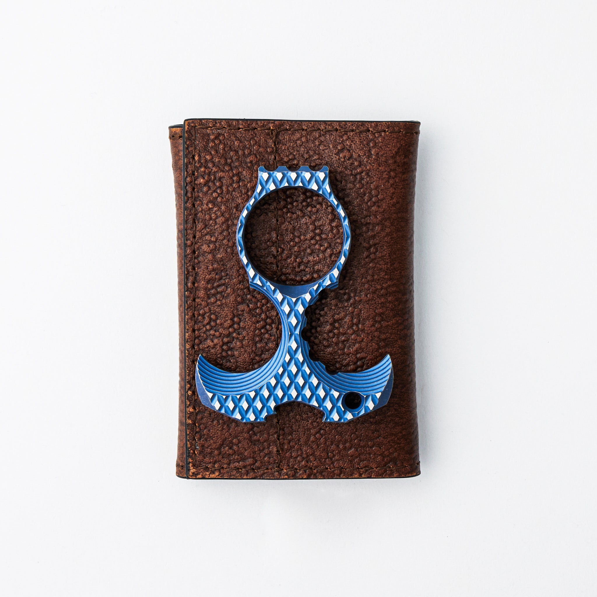 Derzhava - Blue/Satin Titanium - Diamond Mill Pattern