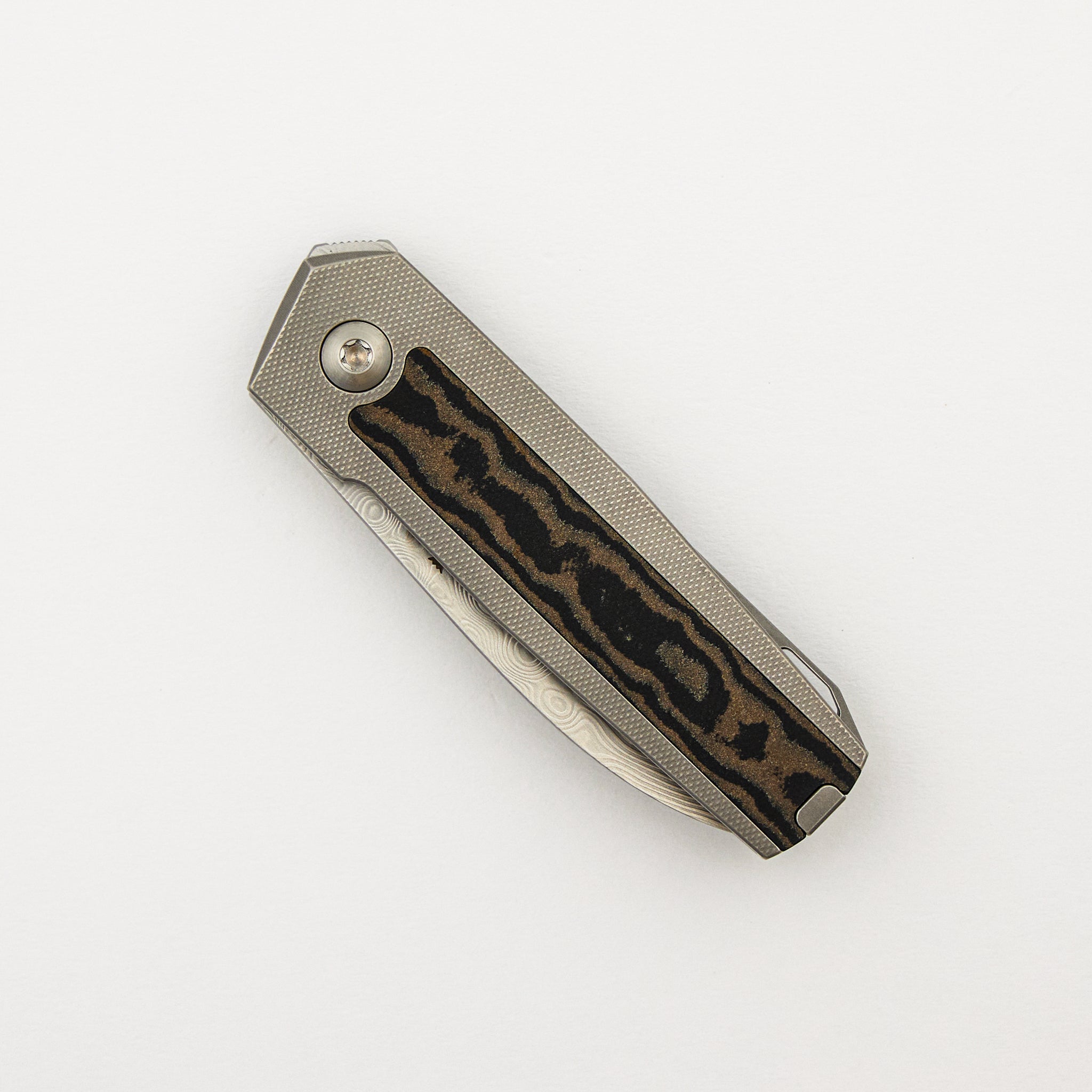 ARN - Grey/Satin - Titanium Handle - Richlite B/B Inlays - Damasteel Blade - #80