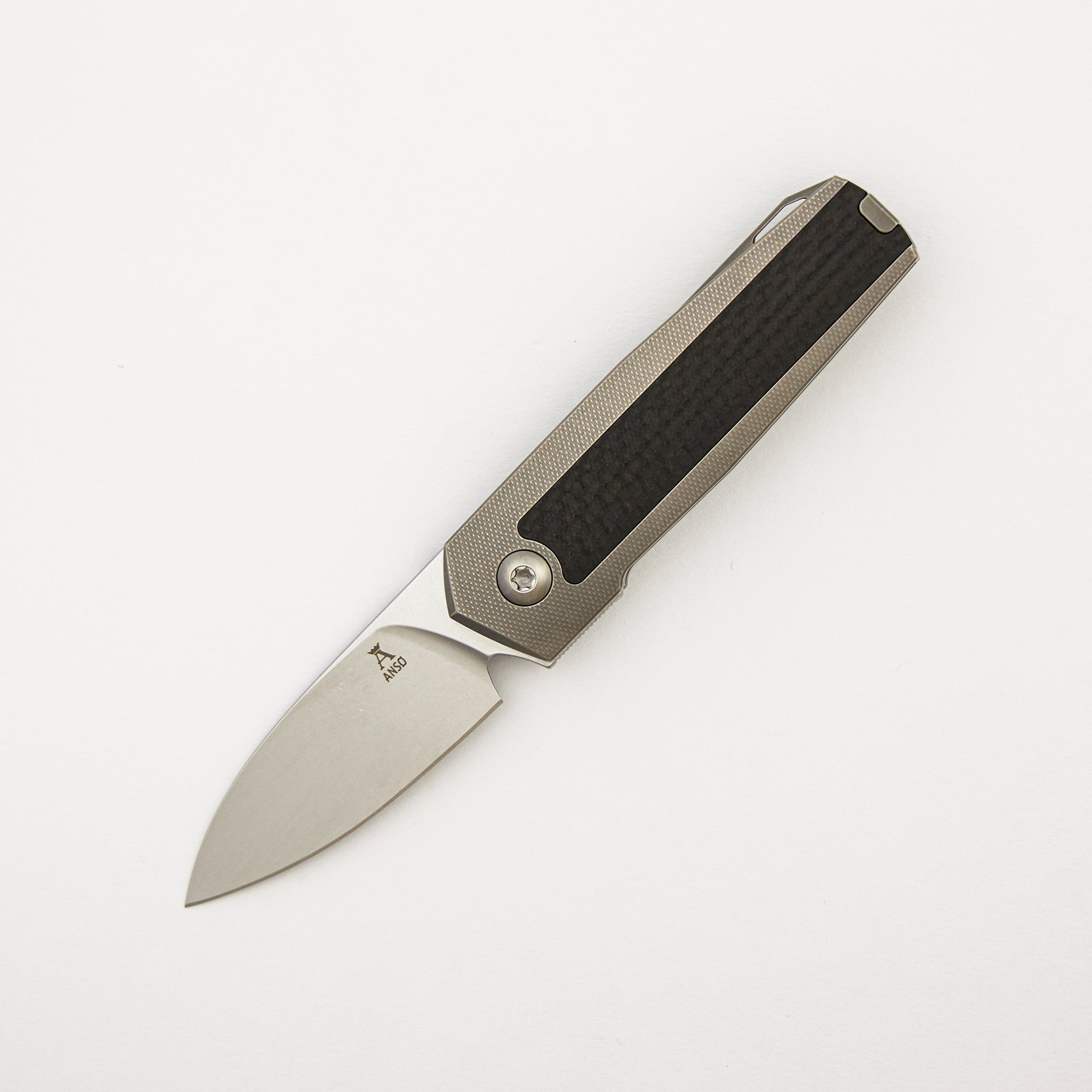 ARN - Grey/Satin - Titanium Handle - Carbon Fiber Inlays - RWL34 Blade - #83