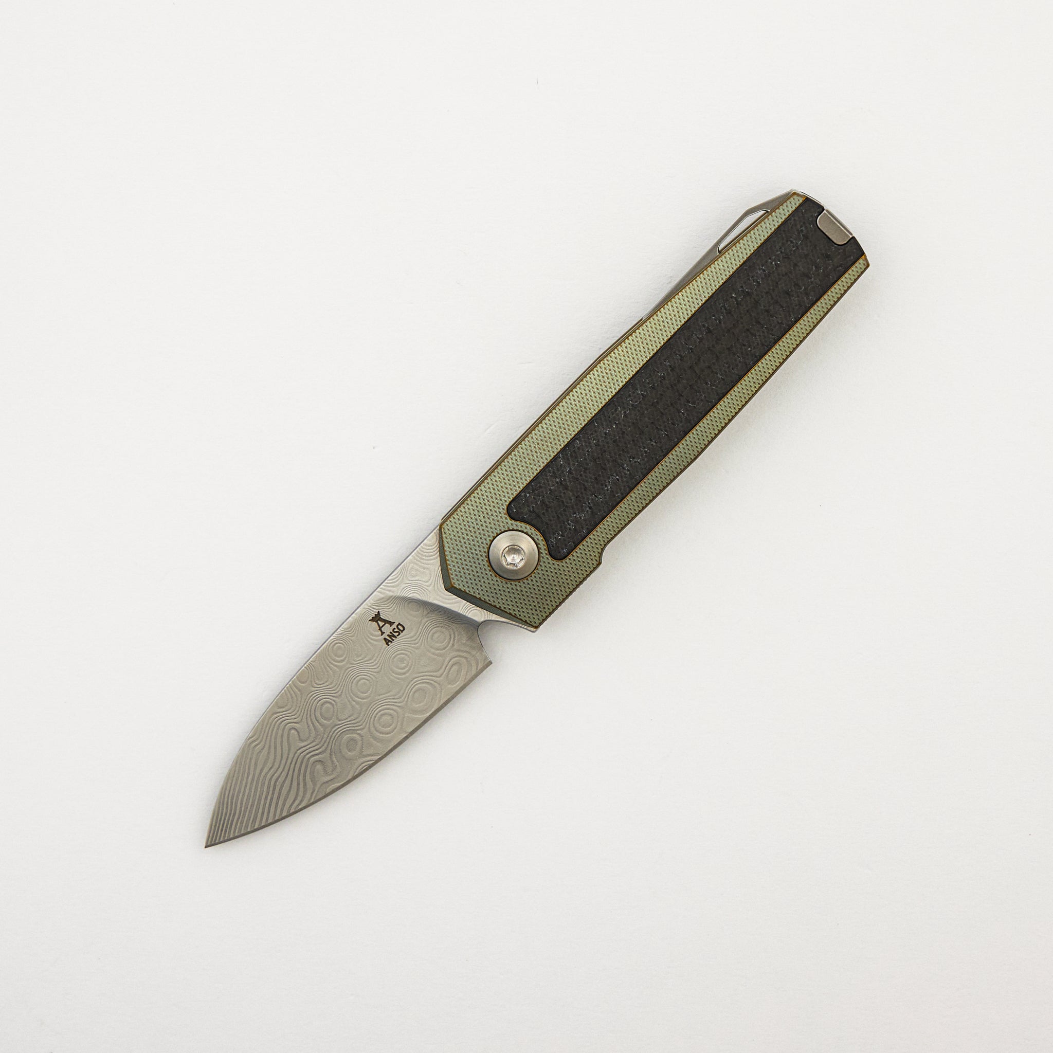 ARN - Cuprum/Satin - Titanium Handle - Carbon Fiber Inlays - Damasteel Blade - #113