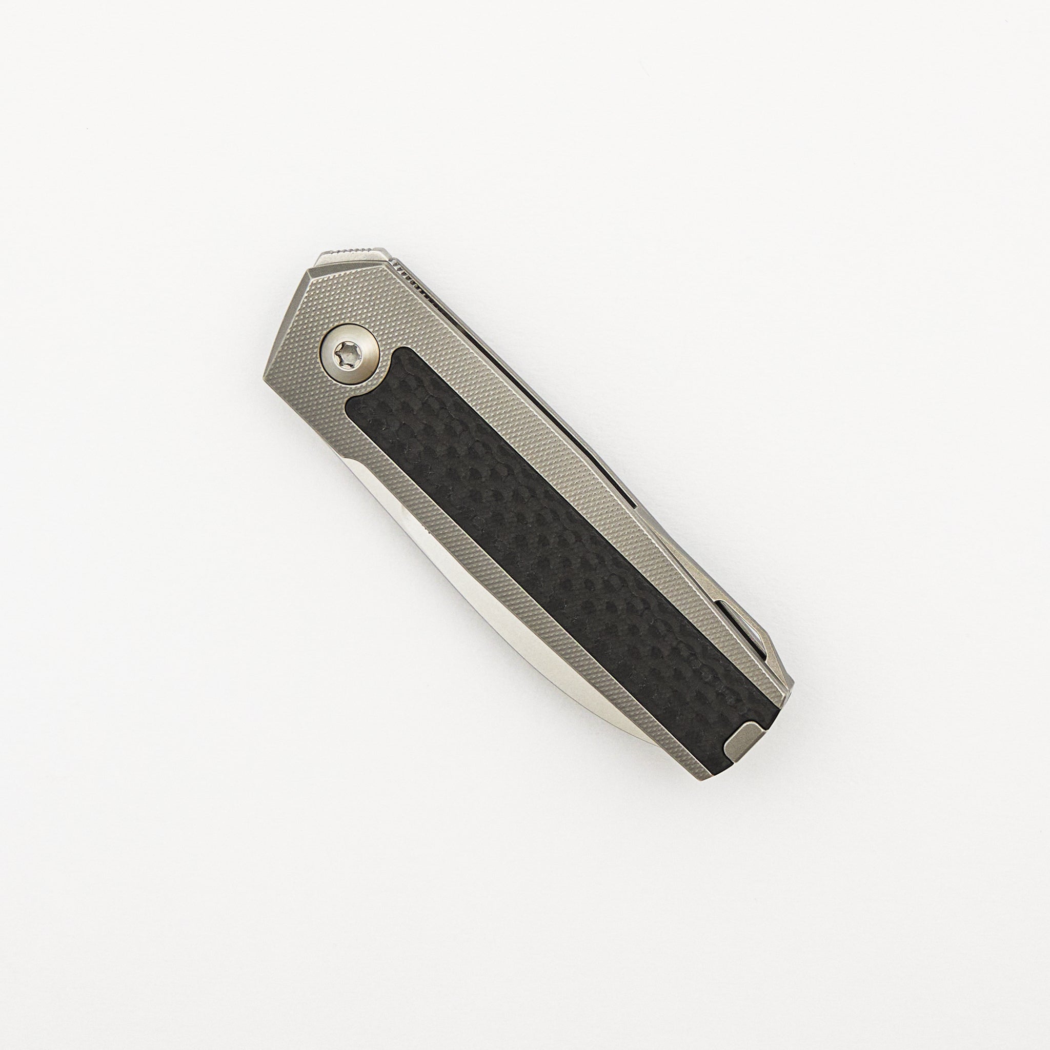 ARN - Grey/Satin - Titanium Handle - Carbon Fiber Inlays - RWL34 Blade - #65