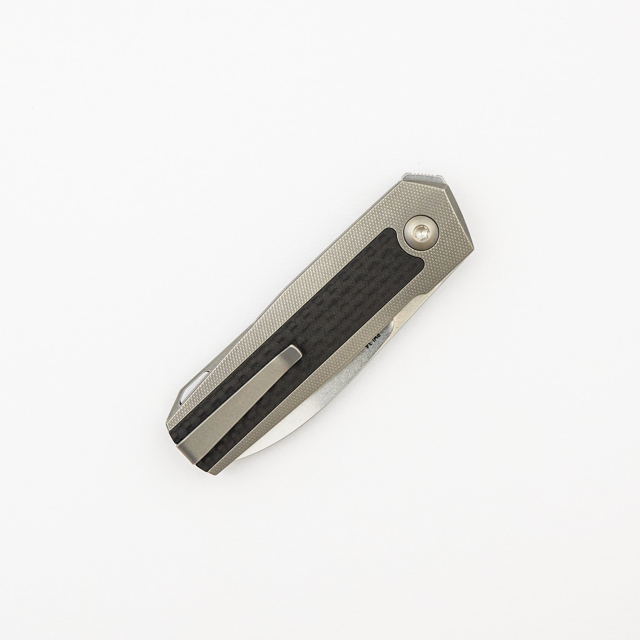 ARN - Grey/Satin - Titanium Handle - Carbon Fiber Inlays - RWL34 Blade - #65