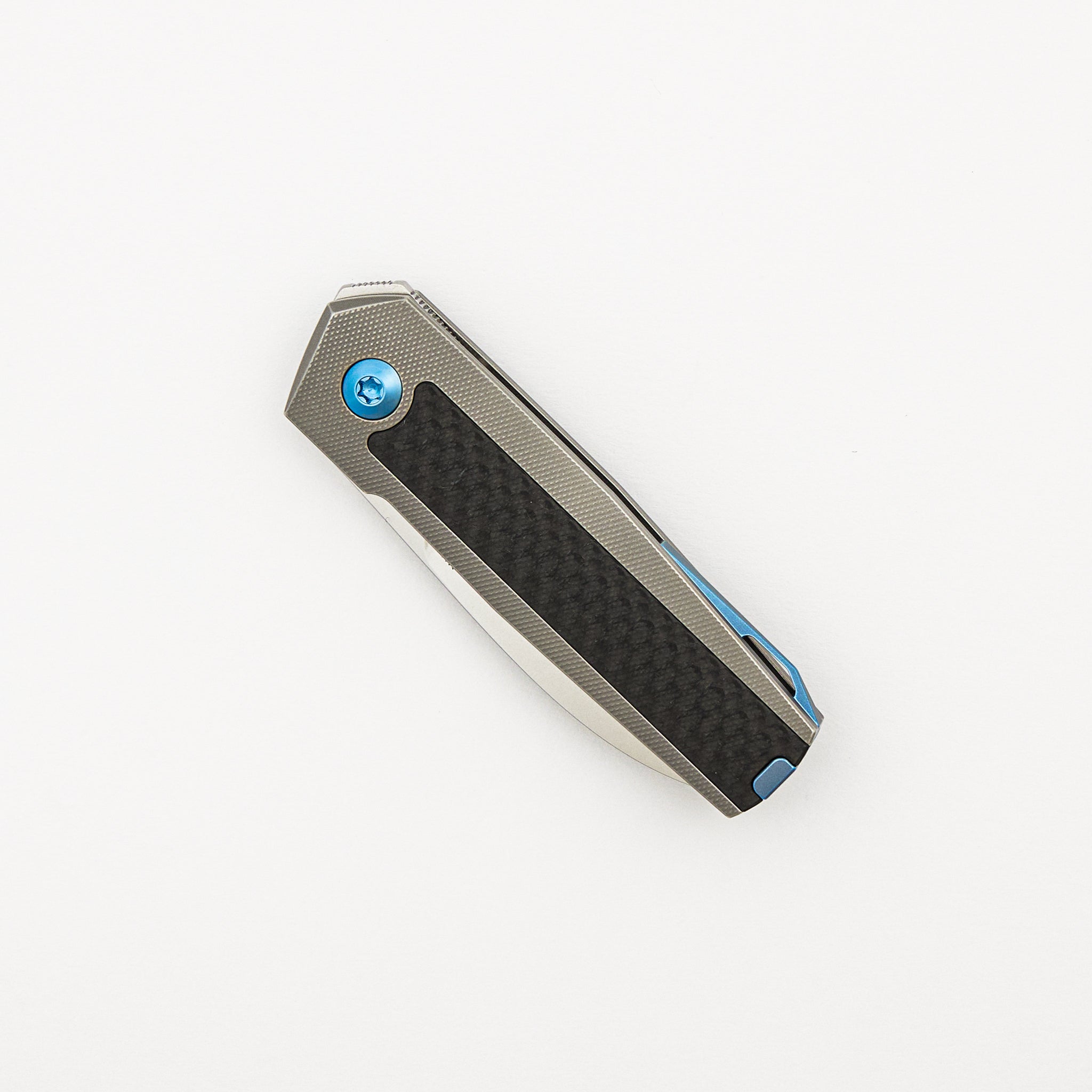 ARN - Grey/Blue - Titanium Handle - Carbon Fiber Inlays - RWL34 Blade - #66