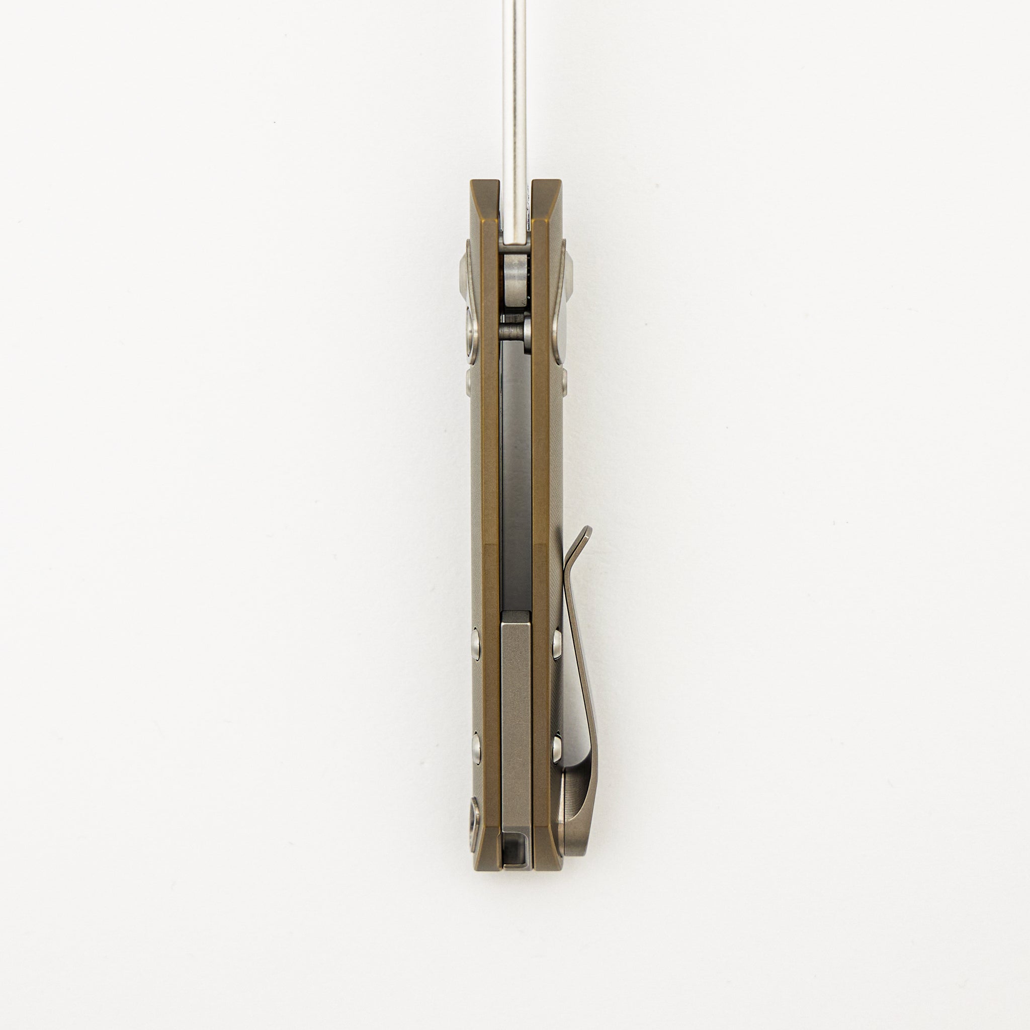 Aros - Amber/Satin Titanium Handle - RWL34 Blade