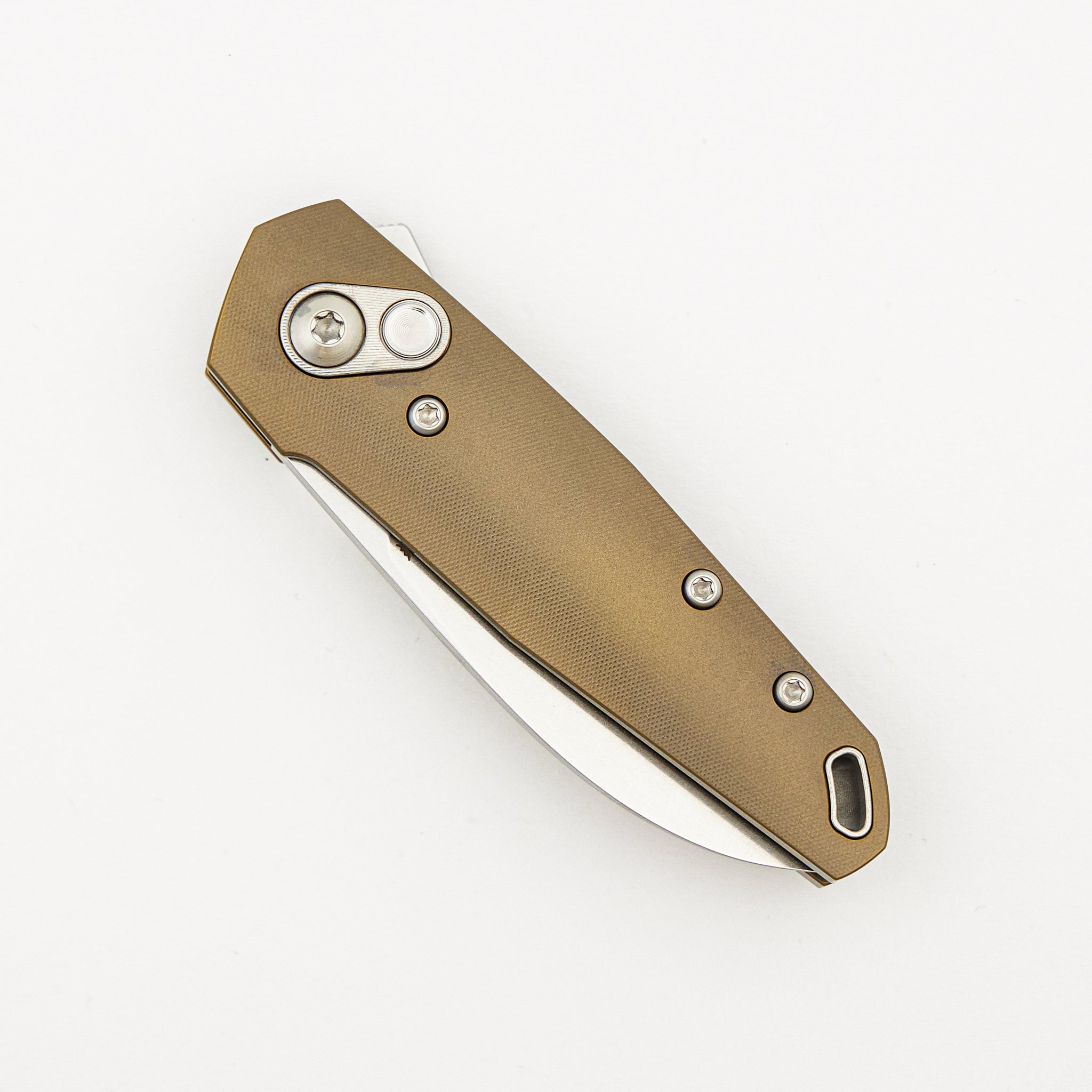 Aros - Amber/Satin Titanium Handle - RWL34 Blade