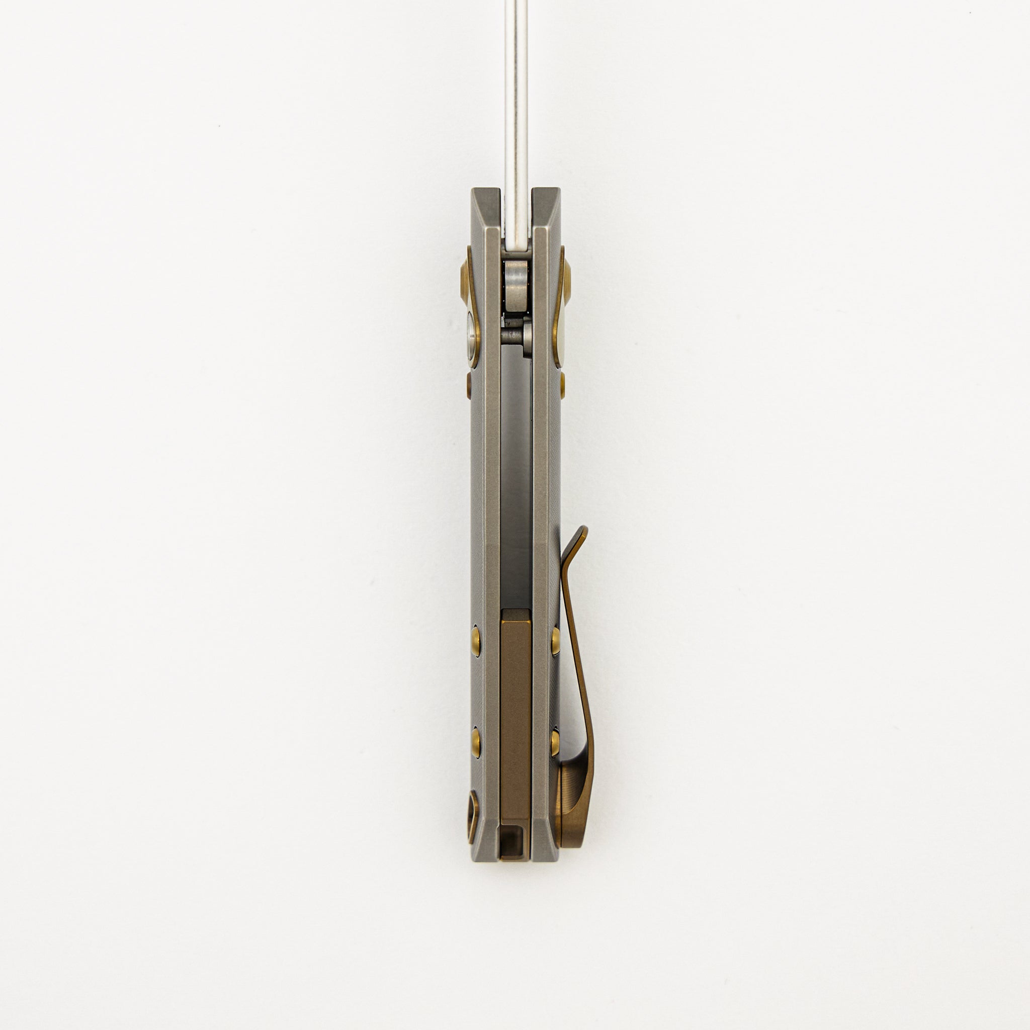 Aros - Grey/Amber Titanium Handle - RWL34 Blade
