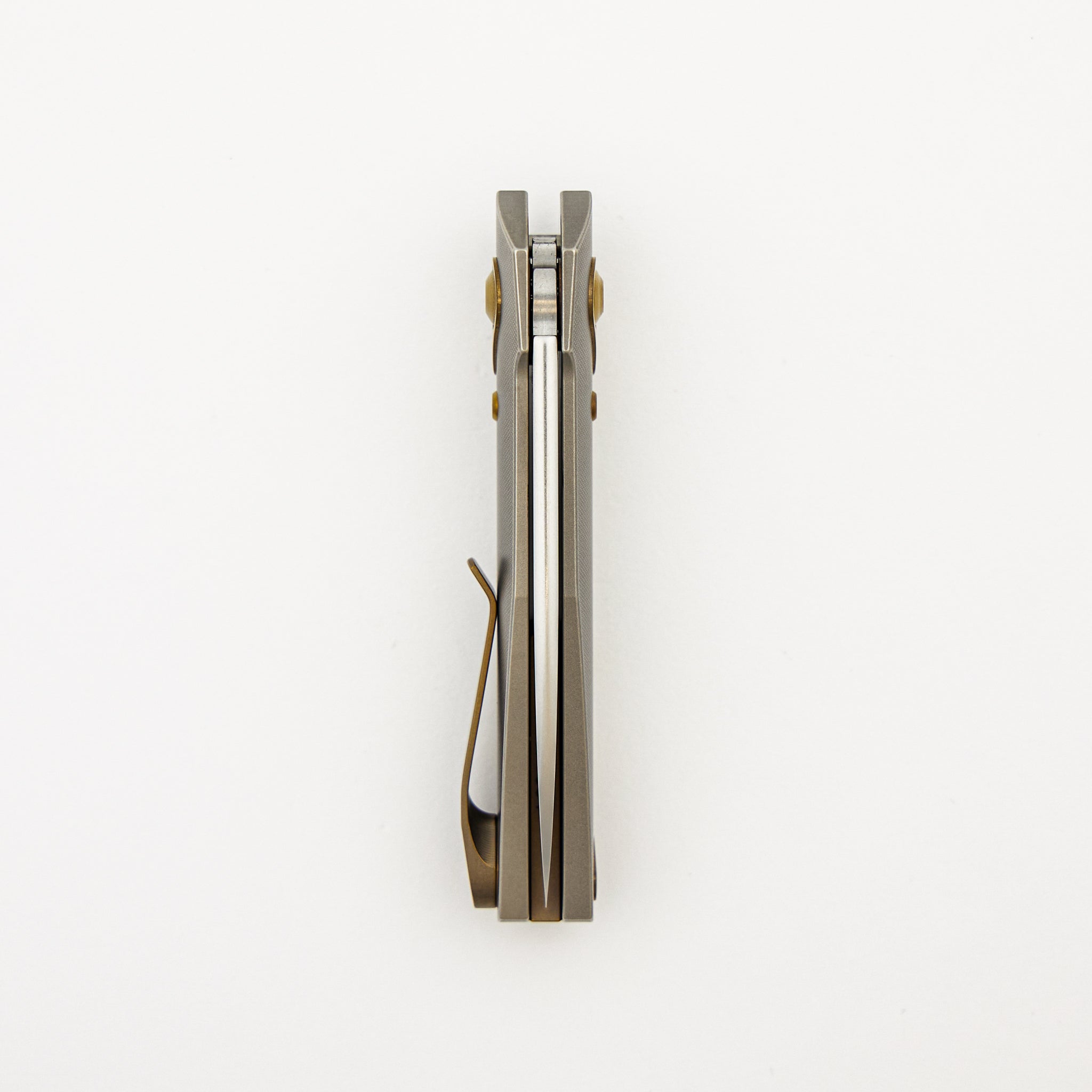 Aros - Grey/Amber Titanium Handle - RWL34 Blade