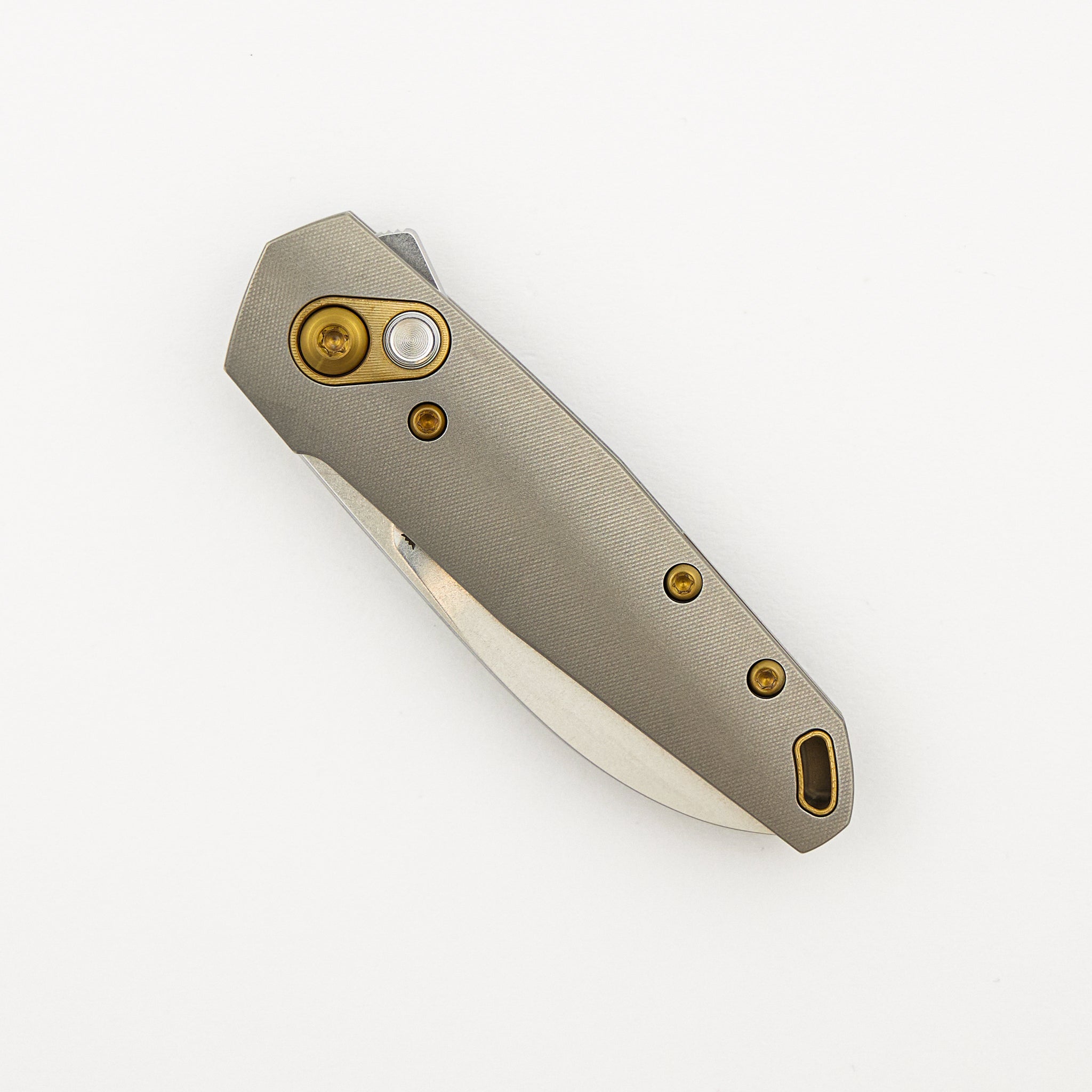 Aros - Grey/Amber Titanium Handle - RWL34 Blade