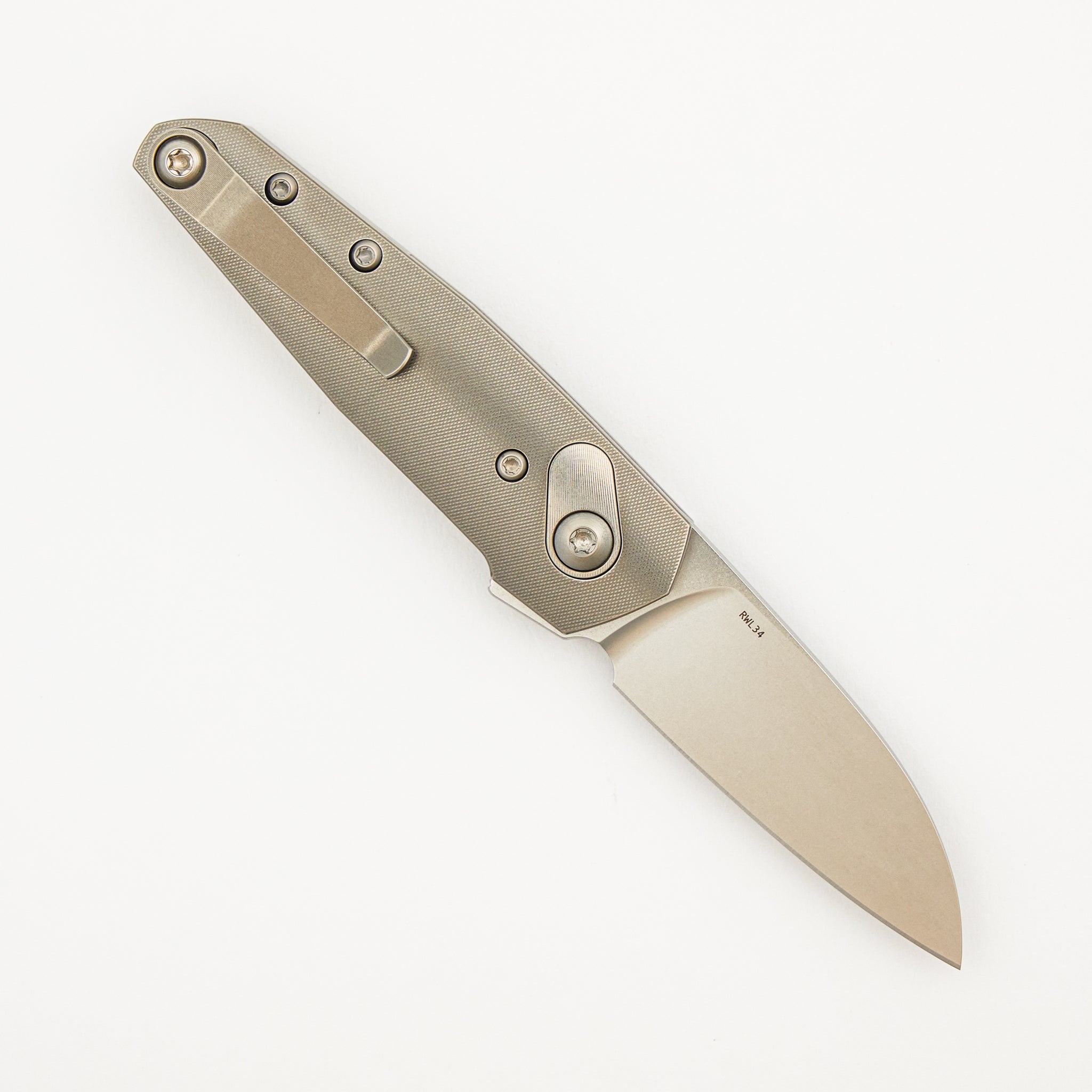Aros - Grey/Satin Titanium Handle - RWL34 Blade