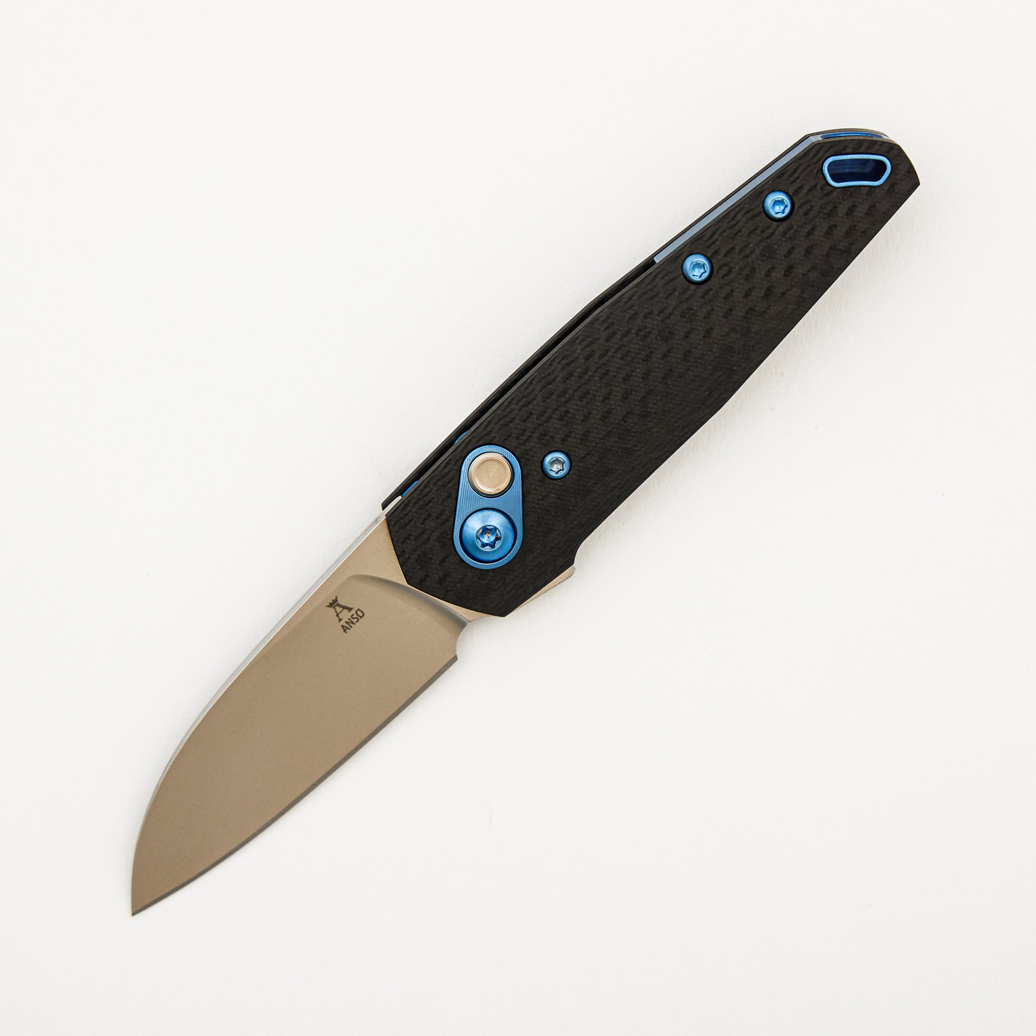 Aros - Blue - Carbon Fiber Handle - RWL34 Blade