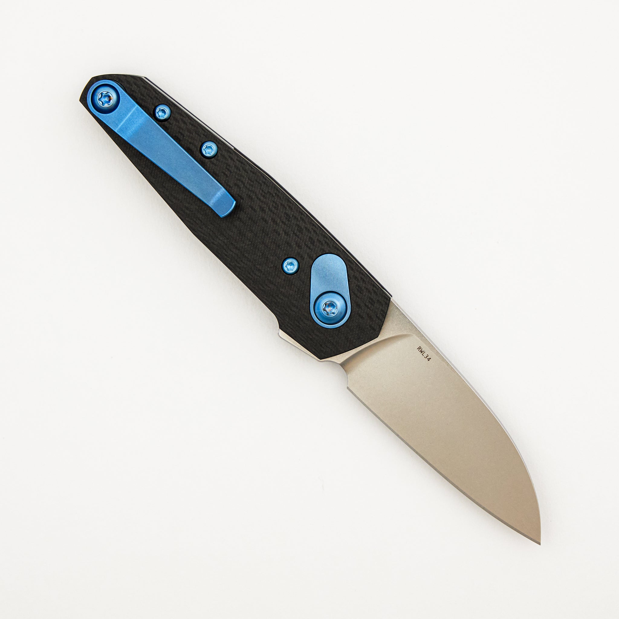 Aros - Blue - Carbon Fiber Handle - RWL34 Blade