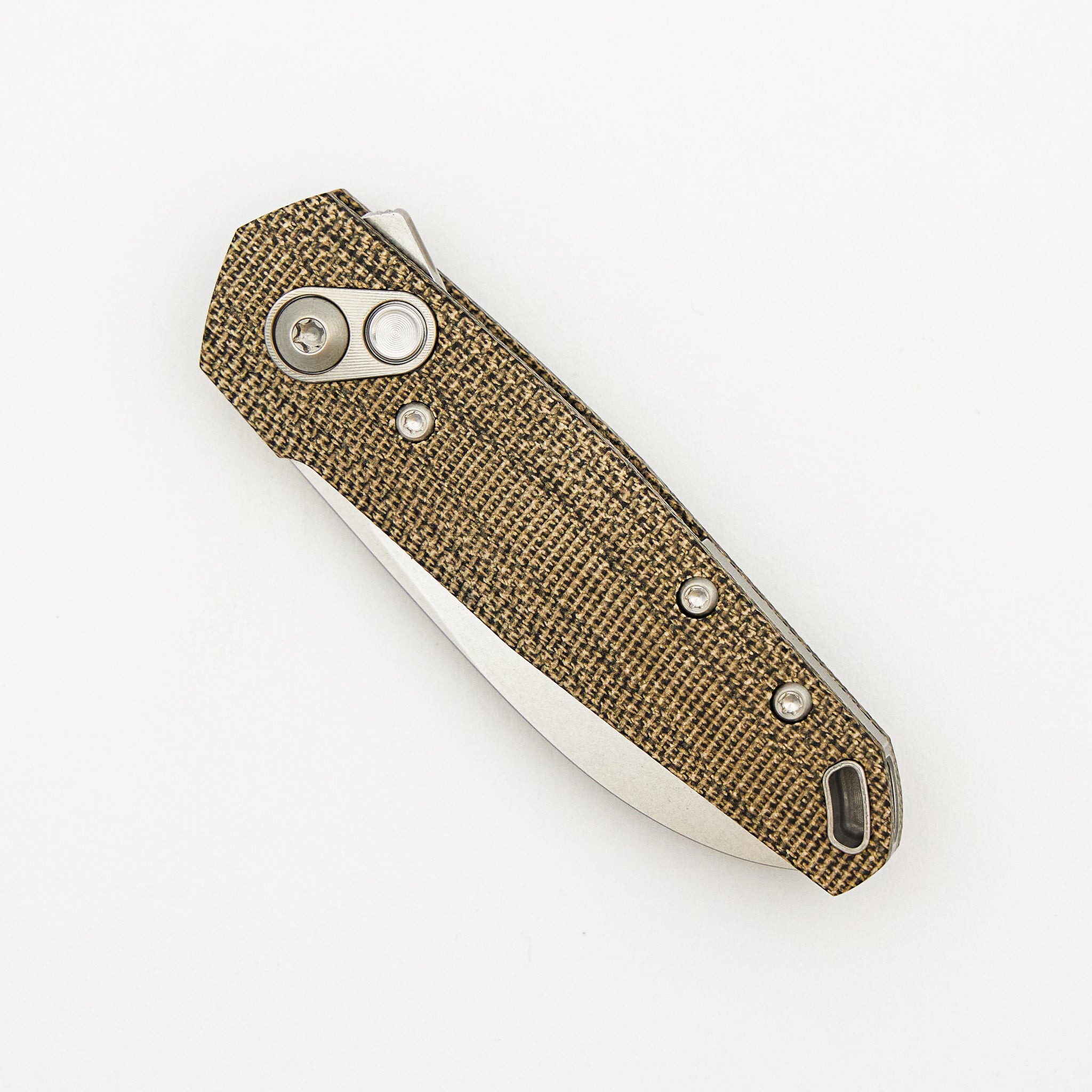 Aros - Satin - Green Micarta Handle - RWL34 Blade