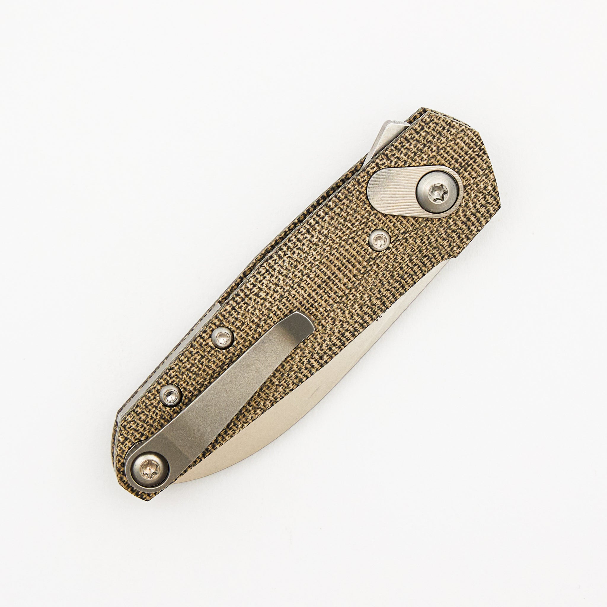 Aros - Satin - Green Micarta Handle - RWL34 Blade