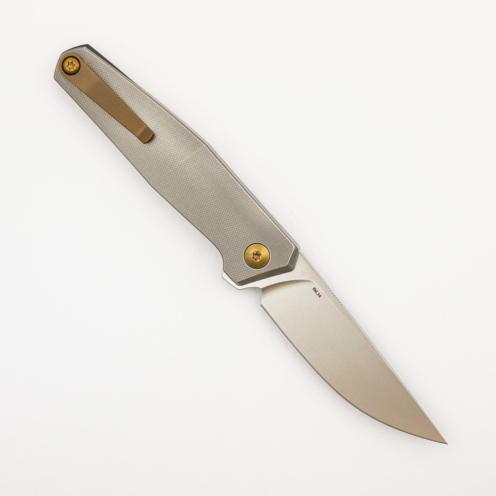 Toko - Grey/Amber Titanium Handle - Zirconium Backspacer - RWL34 Blade
