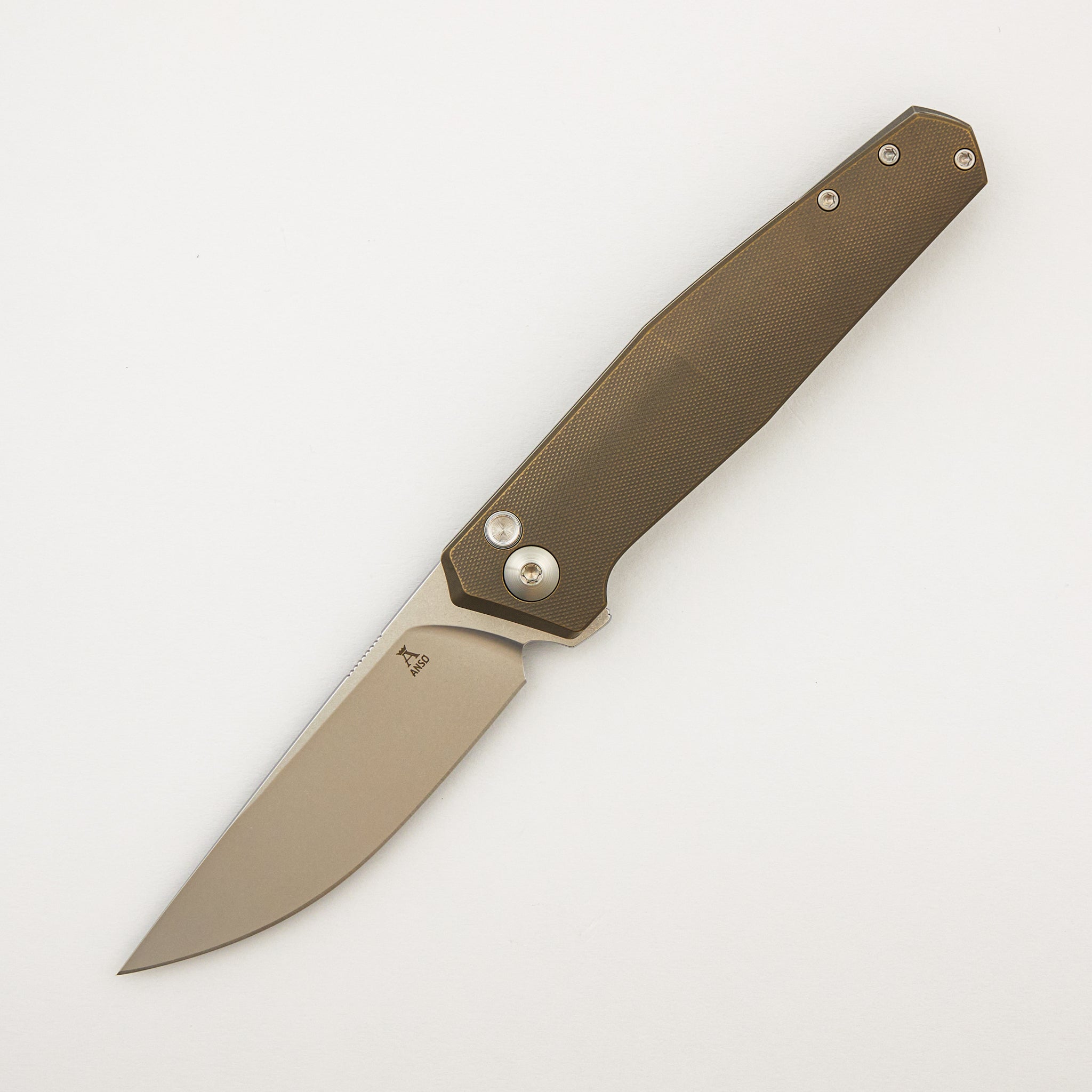 Toko - Amber/Satin Titanium Handle - RWL34 Blade #493