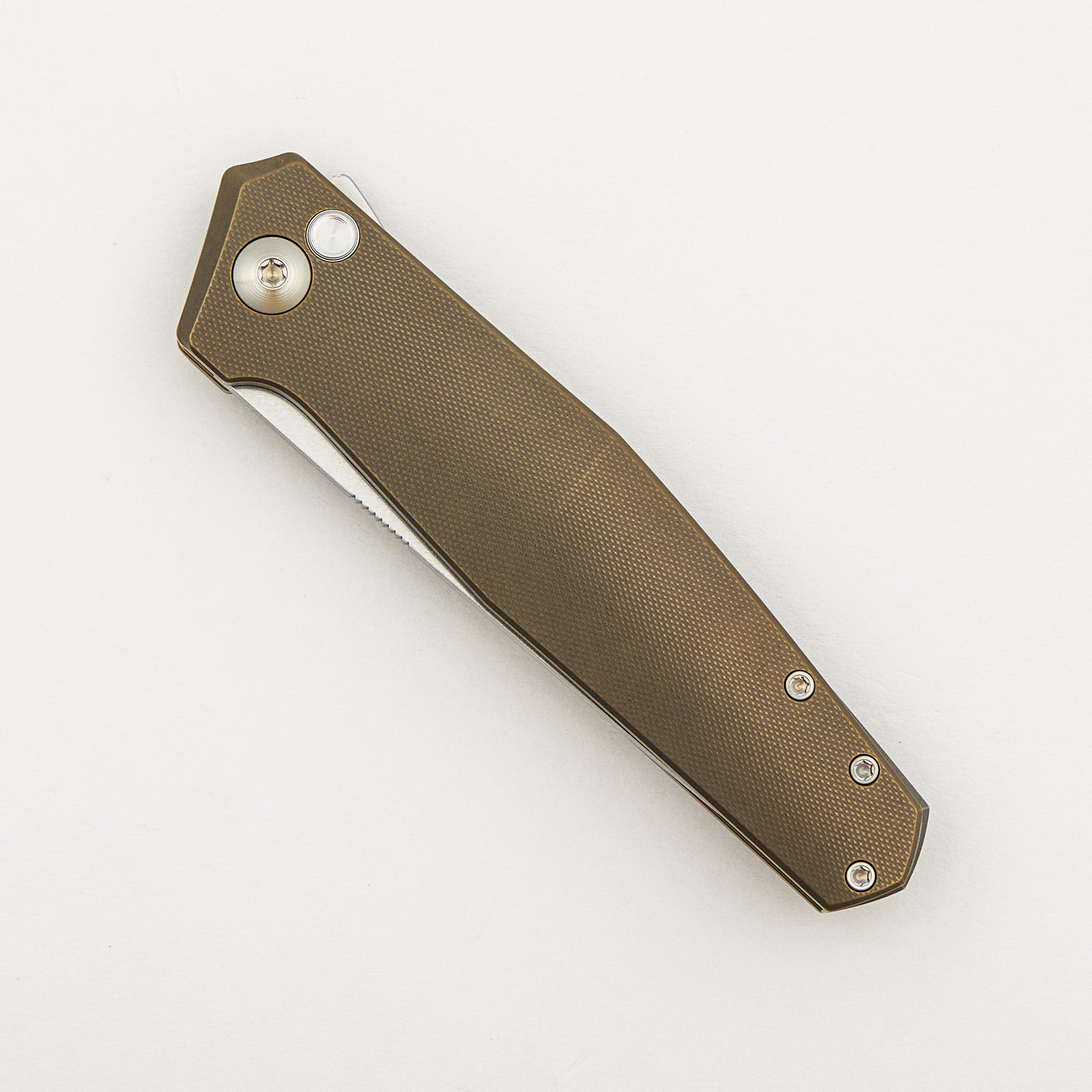 Toko - Amber/Satin Titanium Handle - RWL34 Blade #493