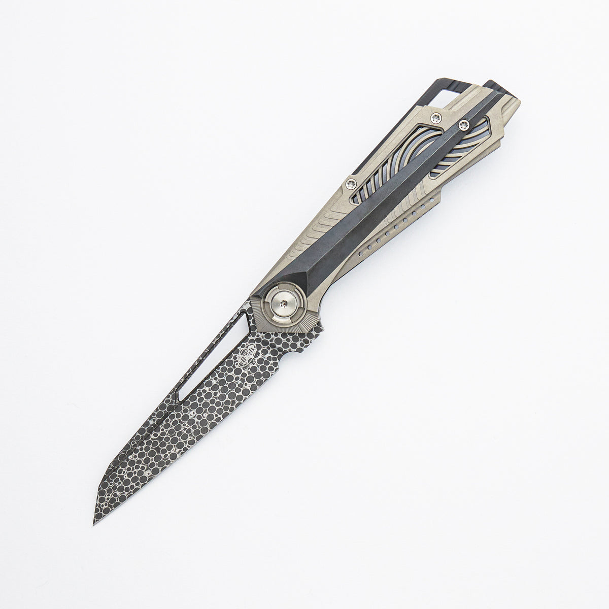"Limited Edition" Cosmos - Dragon Scale Blade - Titanium/Zirconium Handle (Justus Design)