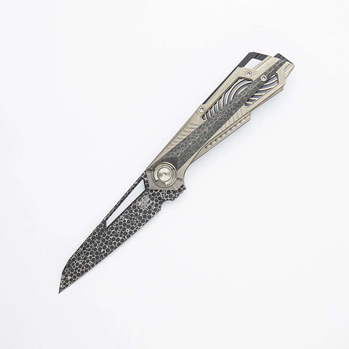 "Limited Edition" Cosmos - Dragon Scale Blade - Titanium/Dragon Scale Handle (Justus Design)