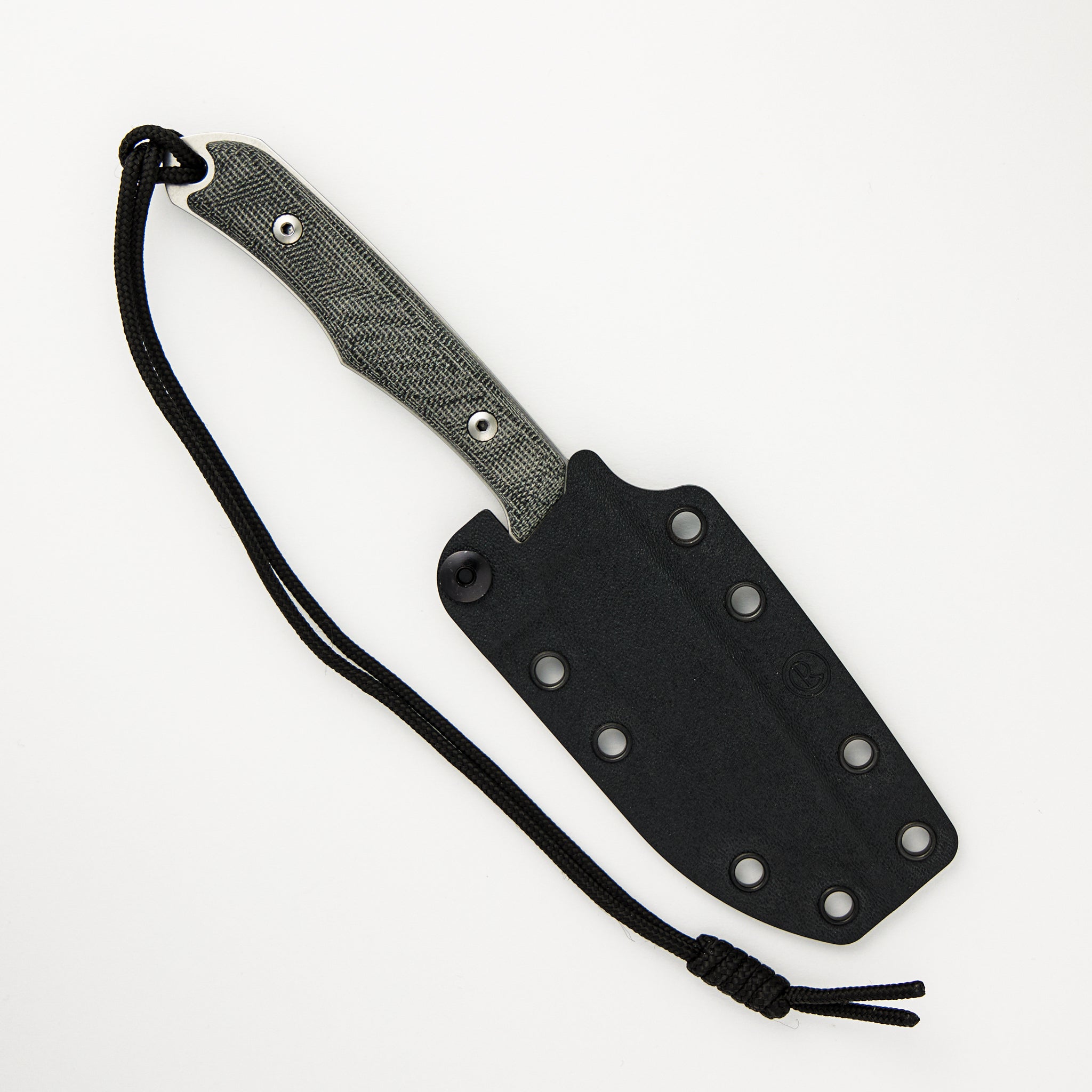 Inyoni Black Canvas Micarta Fixed Blade INY-1000