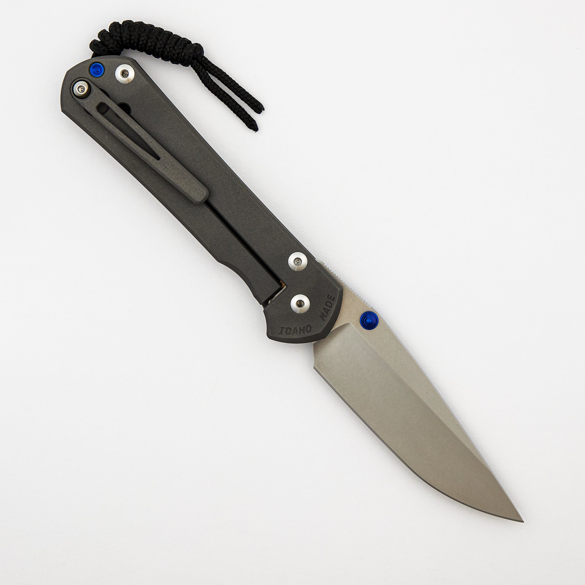 Large Sebenza 31 - Drop Point CPM MagnaCut Blade - MIM Clip - Blue Double Thumb Lugs