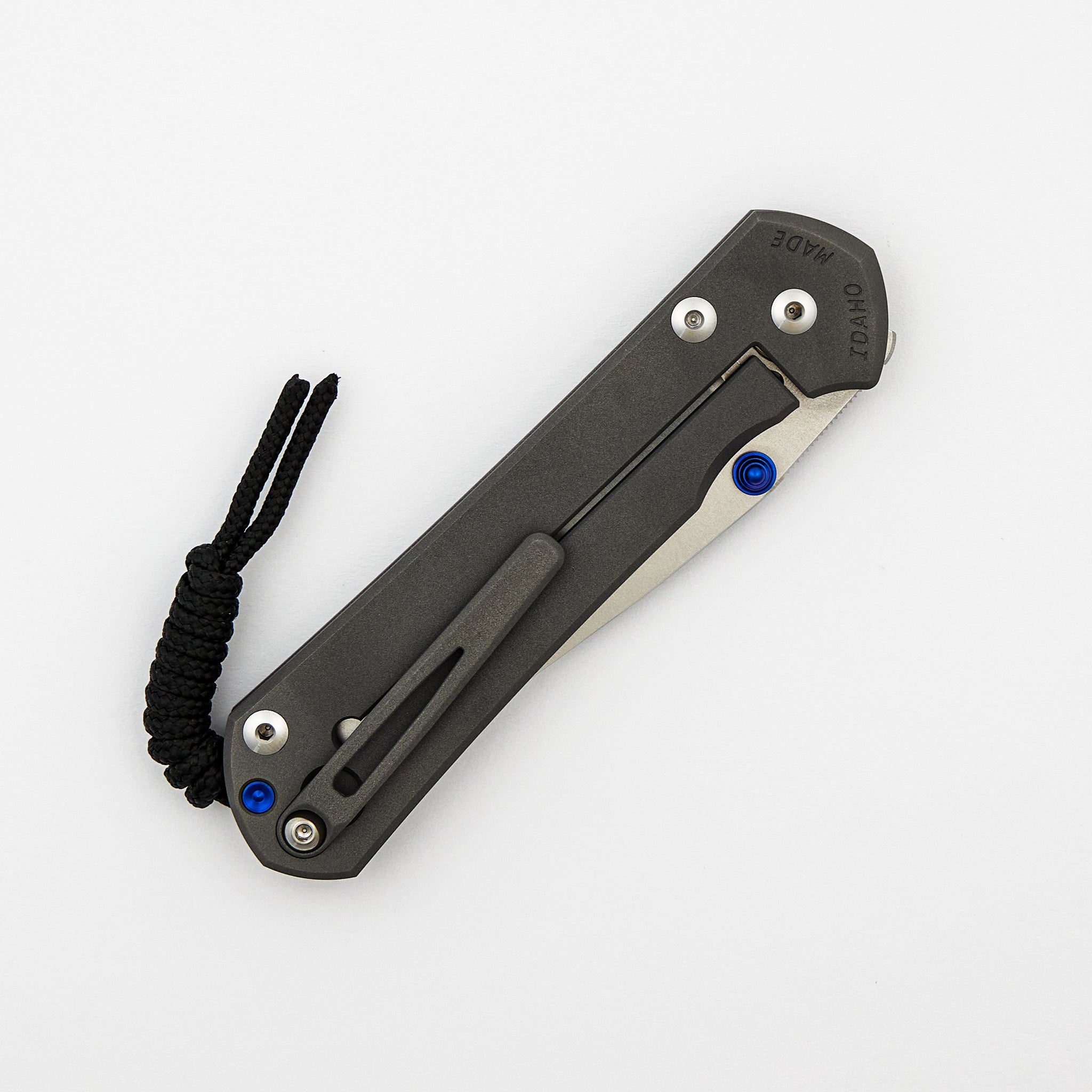 Large Sebenza 31 - Drop Point CPM MagnaCut Blade - MIM Clip - Blue Double Thumb Lugs