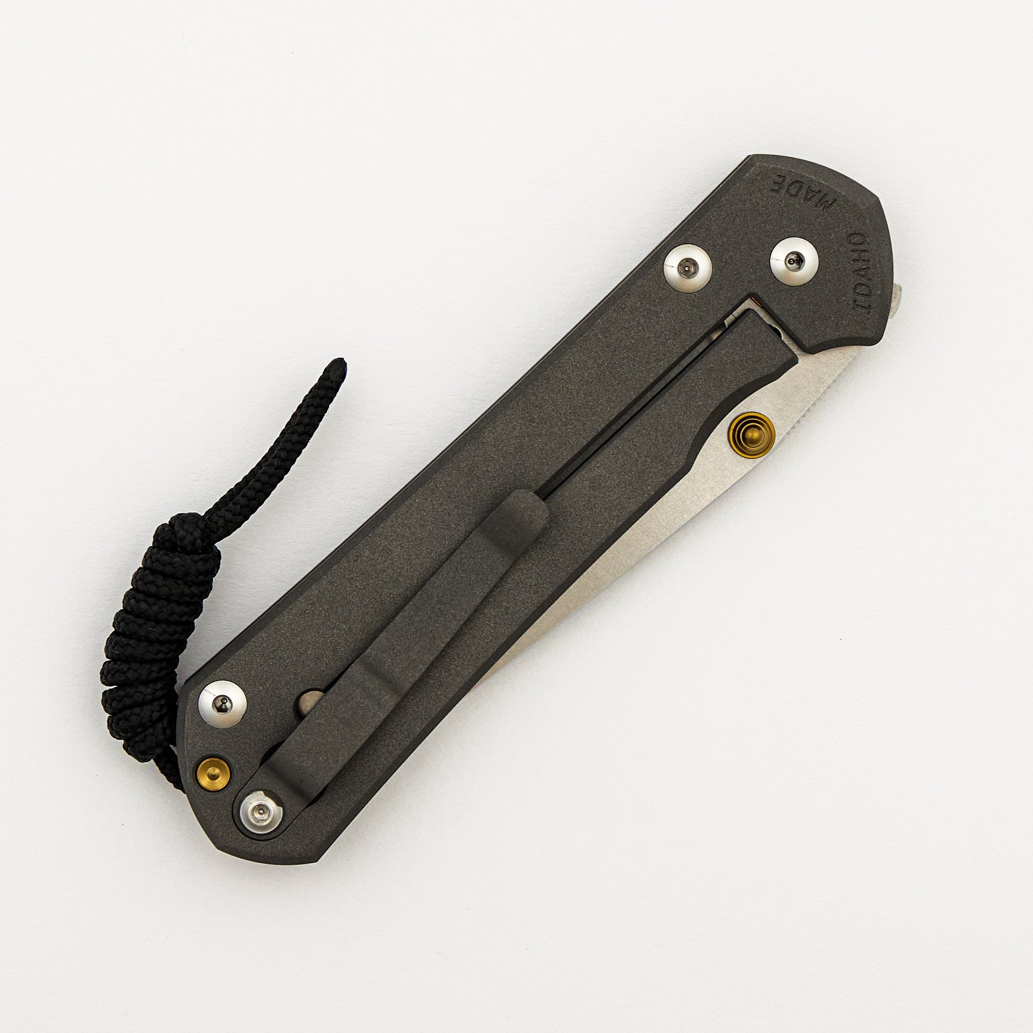 Large Sebenza 31 - Tanto CPM MagnaCut Blade - Gold Double Thumb Lugs