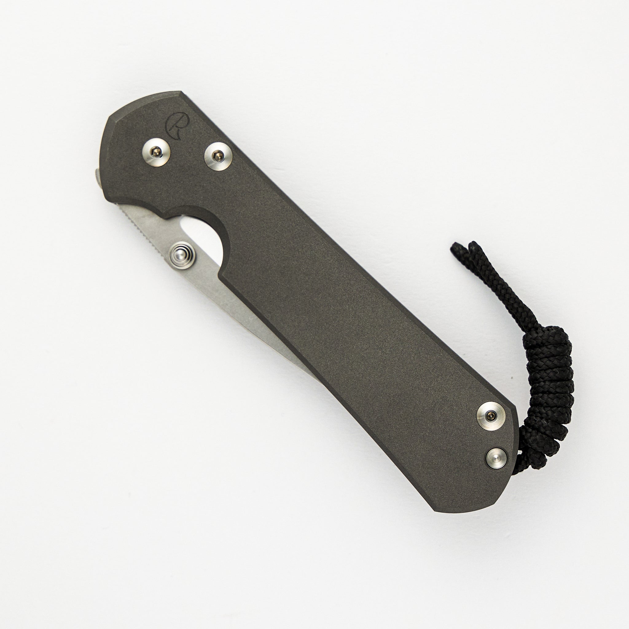 LARGE SEBENZA 31 – POLISHED CPM MAGNACUT BLADE – SILVER DOUBLE THUMB LUGS