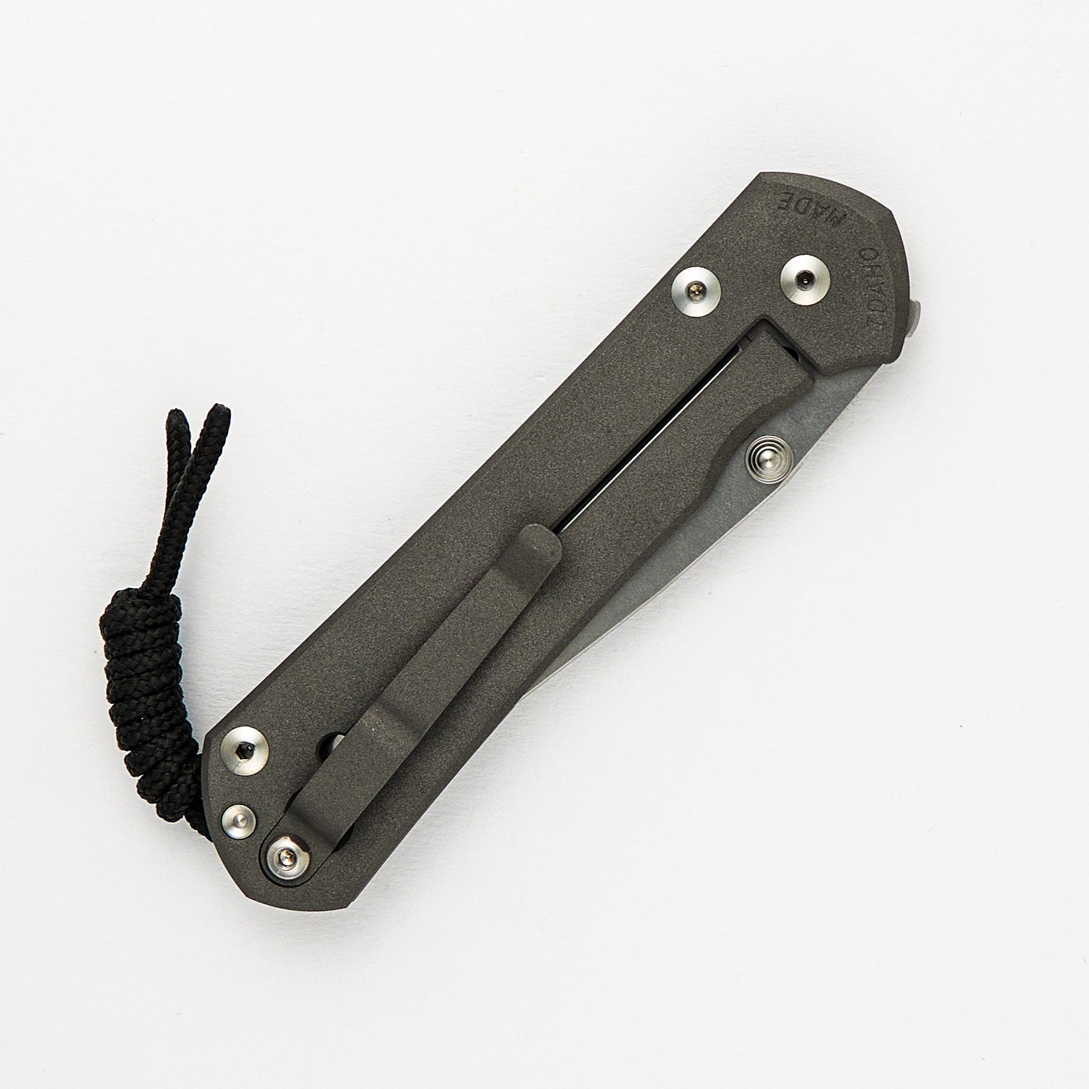 LARGE SEBENZA 31 – POLISHED CPM MAGNACUT BLADE – SILVER DOUBLE THUMB LUGS