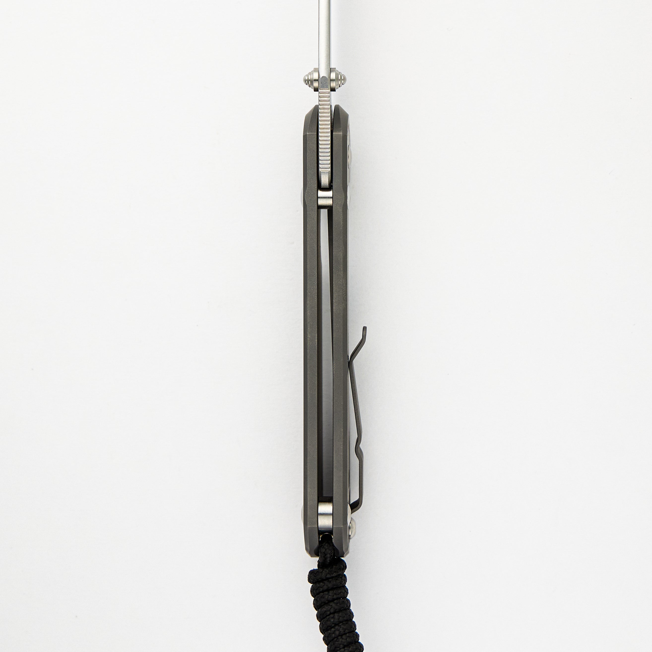 LARGE SEBENZA 31 – GLASS BLASTED – POLISHED CPM MAGNACUT BLADE – SILVER DOUBLE THUMB LUGS
