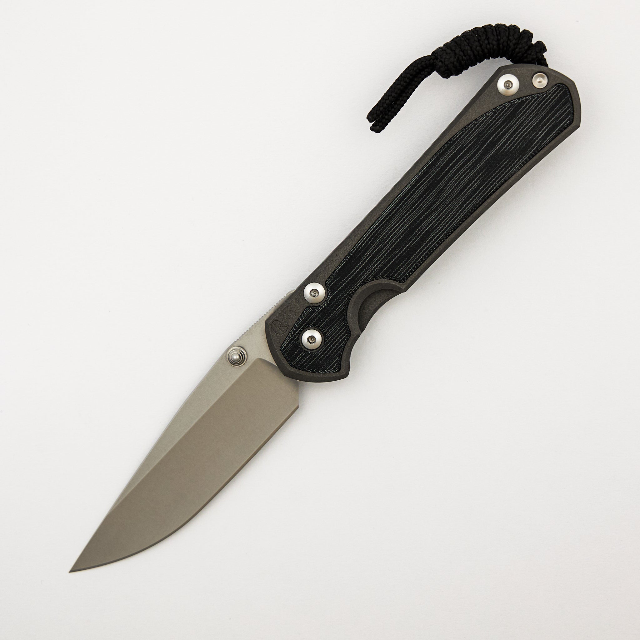 Large Sebenza 31 - Black Canvas Micarta Inlay - Drop Point CPM MagnaCut Blade - MIM Clip - Silver Double Thumb Lugs