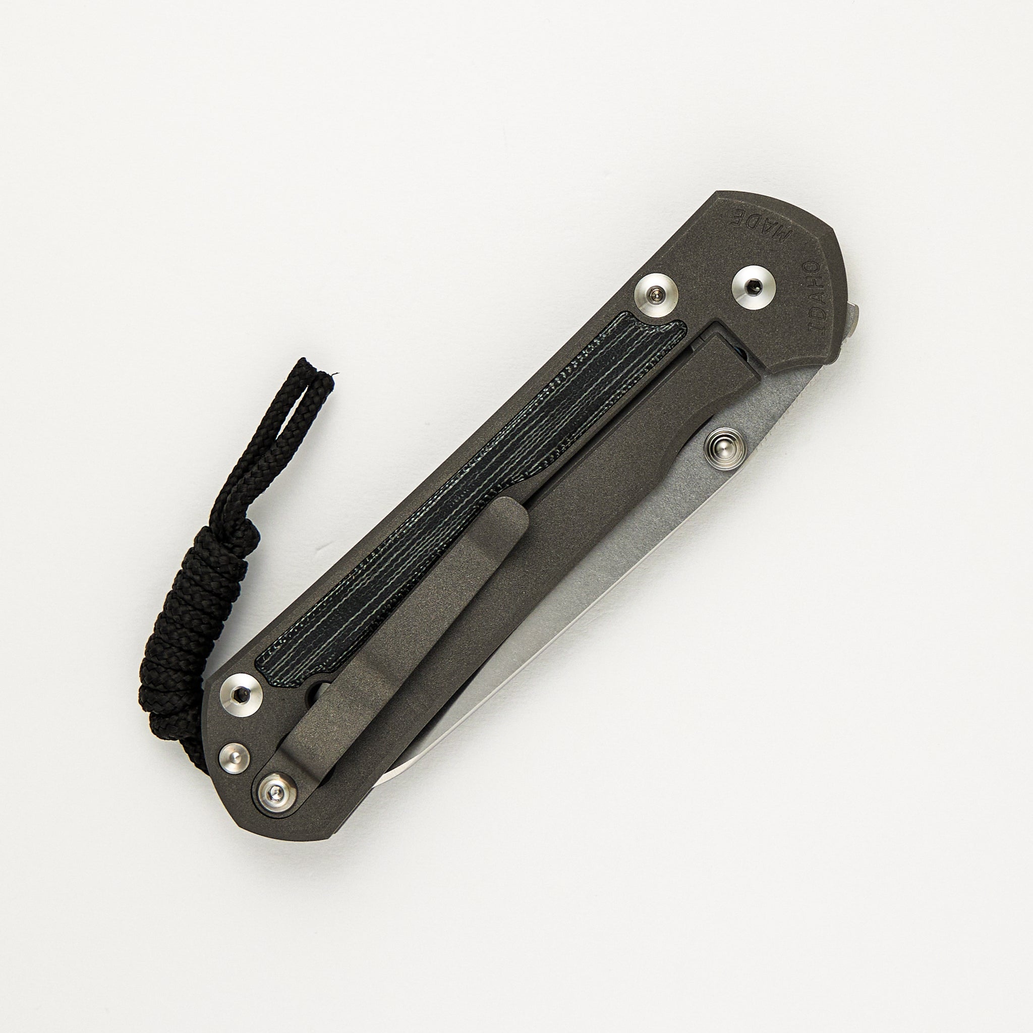 Large Sebenza 31 Black Canvas Micarta Inlay - Insingo CPM MagnaCut Blade - Silver Double Thumb Lugs