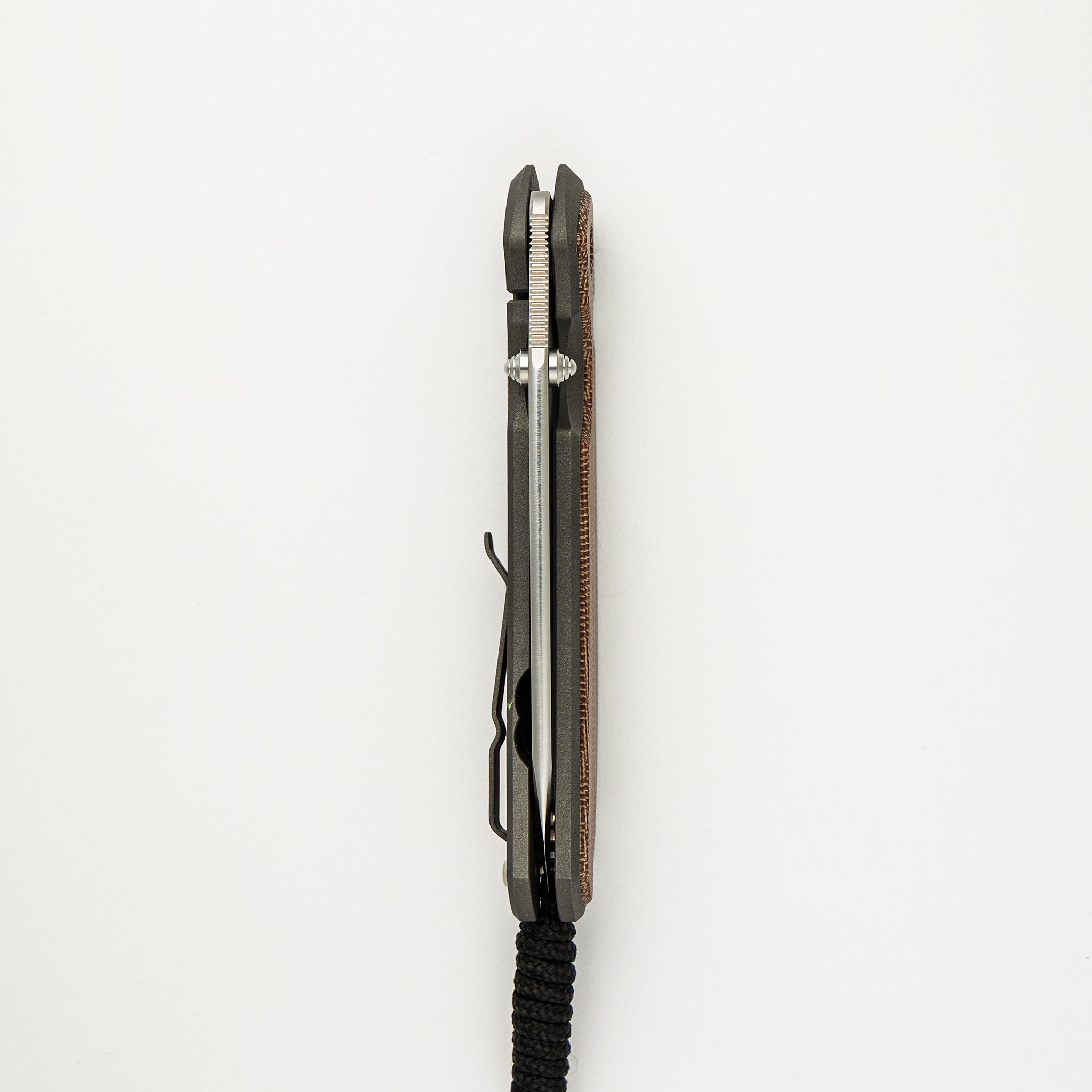 Large Sebenza 31 - Insingo CPM MagnaCut Blade - Natural Canvas Micarta Inlays - Silver Double Thumb Lugs