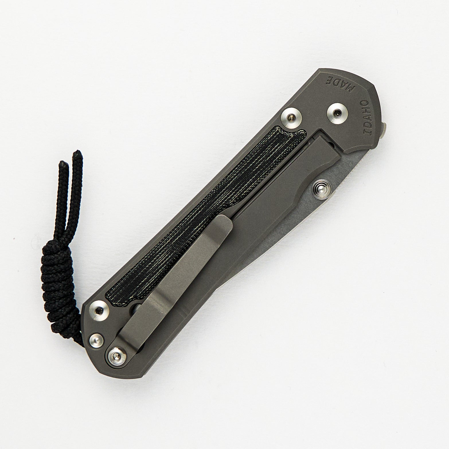 LARGE SEBENZA 31 BLACK CANVAS MICARTA INLAY – POLISHED CPM MAGNACUT BLADE – GLASS BLASTED - SILVER DOUBLE THUMB LUGS