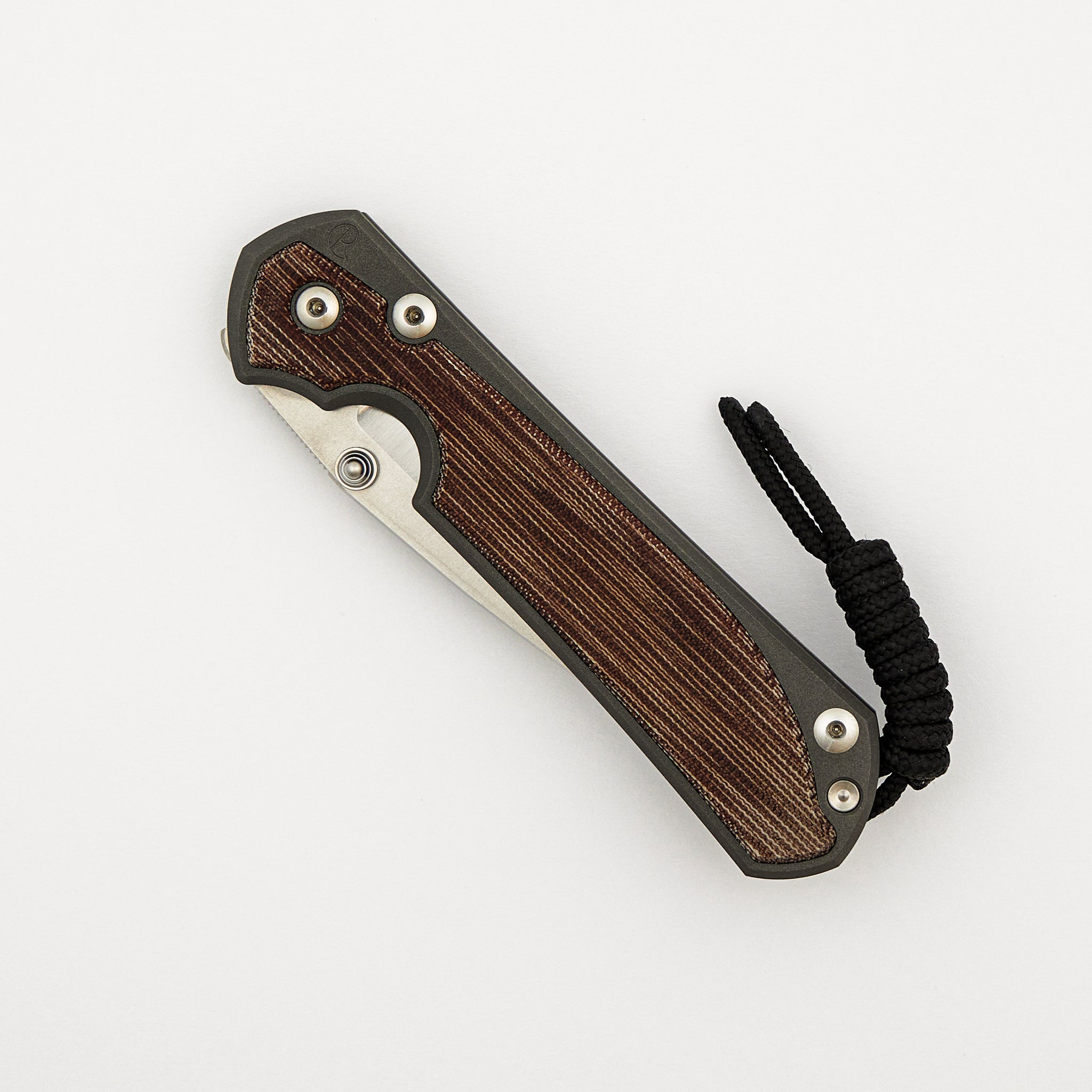 Large Sebenza 31 - Natural Canvas Micarta Inlay - Polished CPM MagnaCut Blade - Silver Double Thumb Lugs