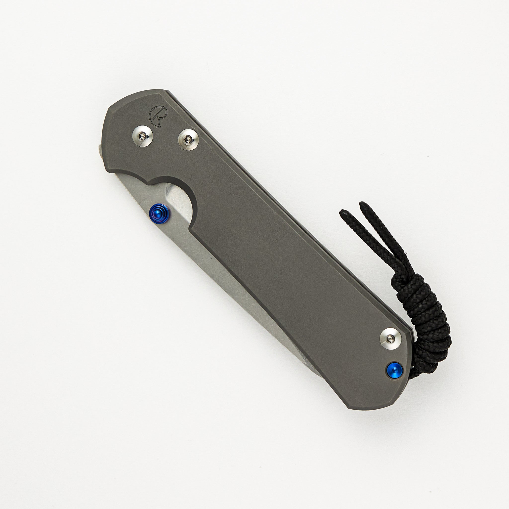 Large Sebenza 31 - Insingo CPM MagnaCut Blade - Glass Blasted - Blue Double Lugs