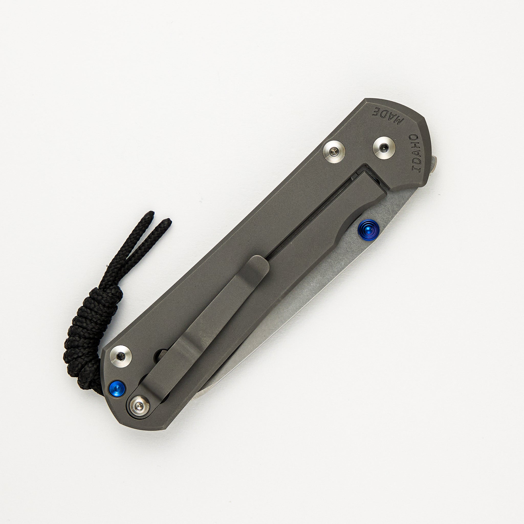 Large Sebenza 31 - Insingo CPM MagnaCut Blade - Glass Blasted - Blue Double Lugs