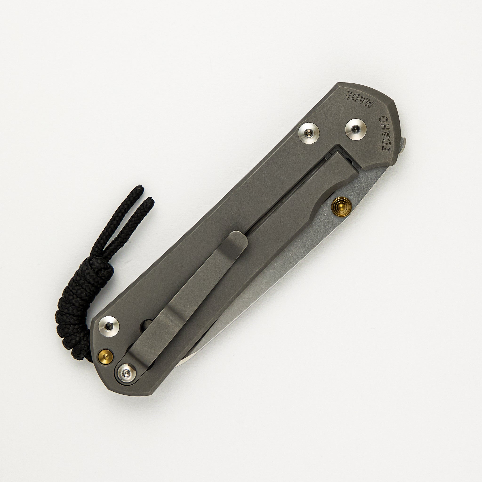 Large Sebenza 31 - Insingo CPM MagnaCut Blade - Glass Blasted - Gold Double Lugs