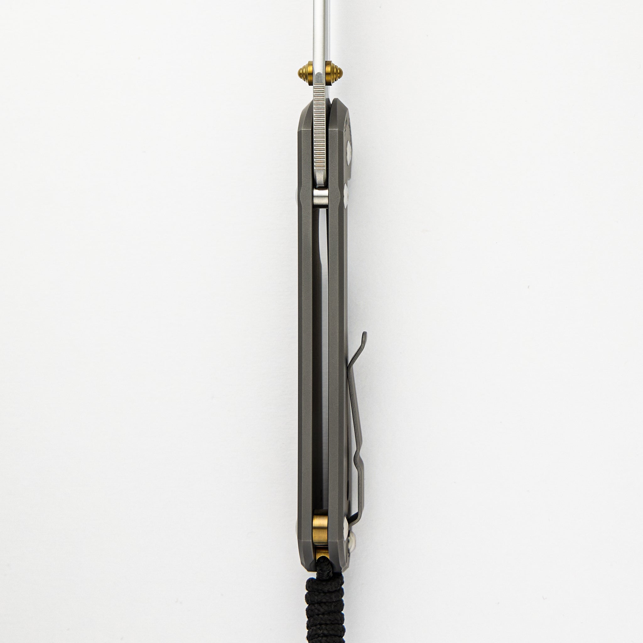 Large Sebenza 31 - Glass Blasted - Drop Point CPM MagnaCut Blade - Gold Double Thumb Lugs
