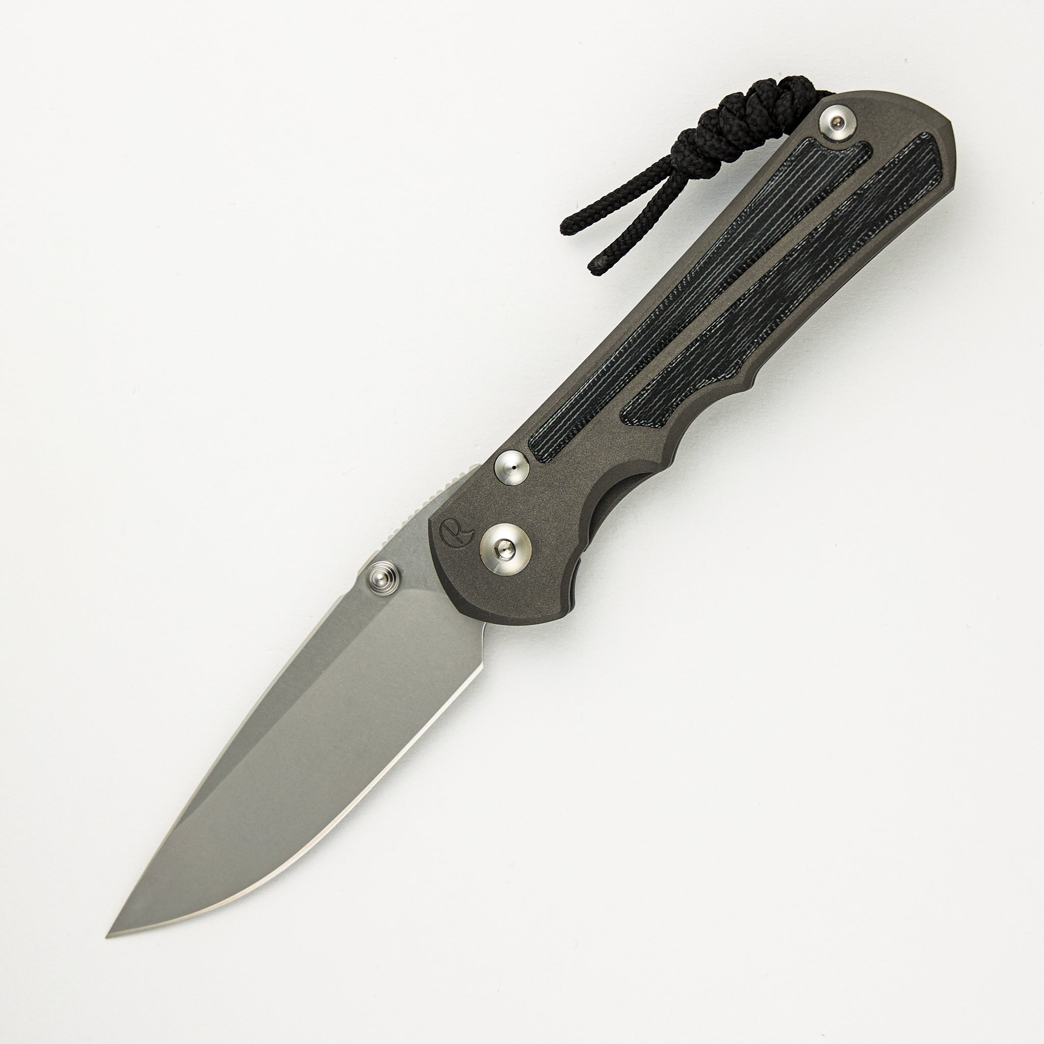 Large Inkosi - Drop Point CPM MagnaCut Blade - Black Canvas Micarta Inlays