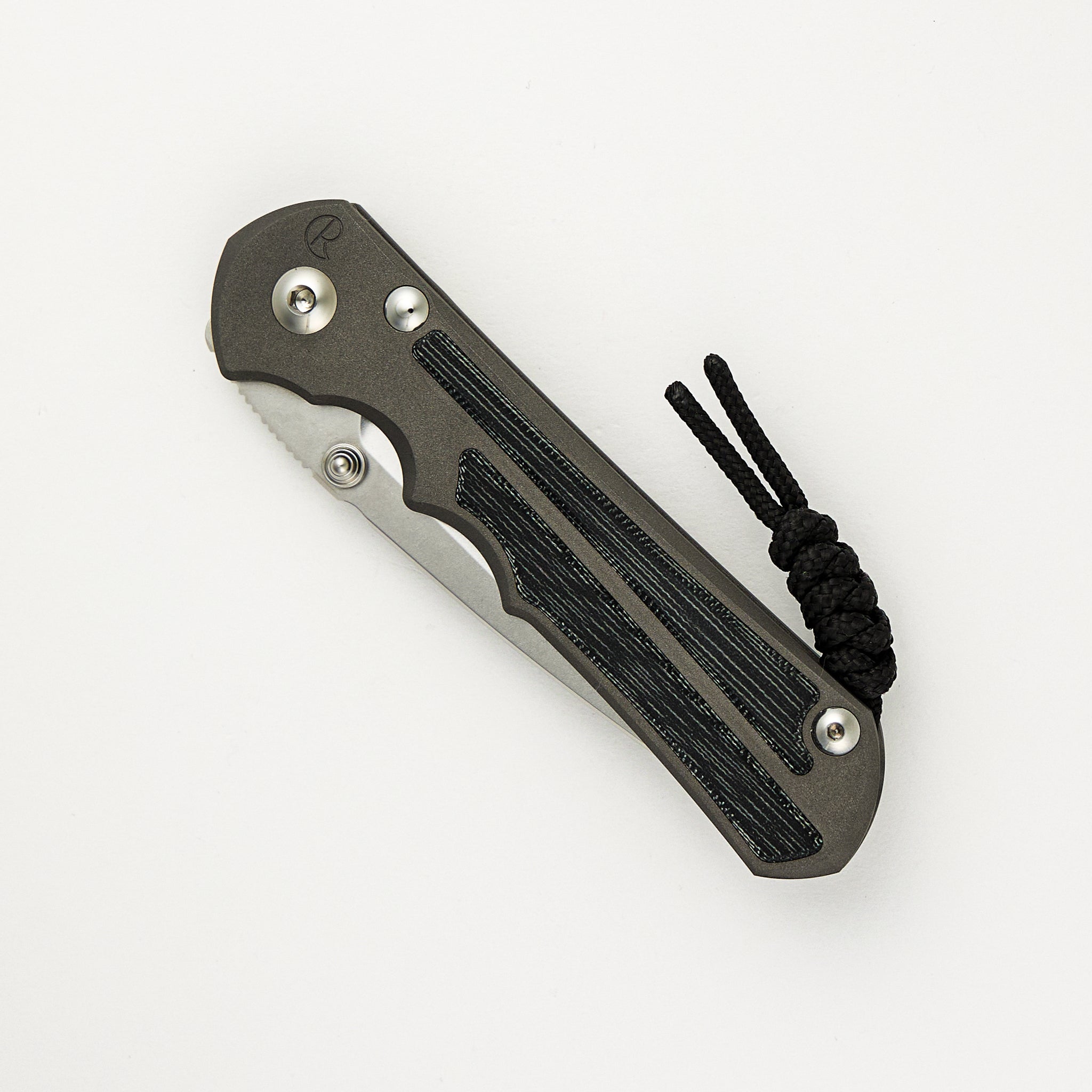 Large Inkosi - Drop Point CPM MagnaCut Blade - Black Canvas Micarta Inlays