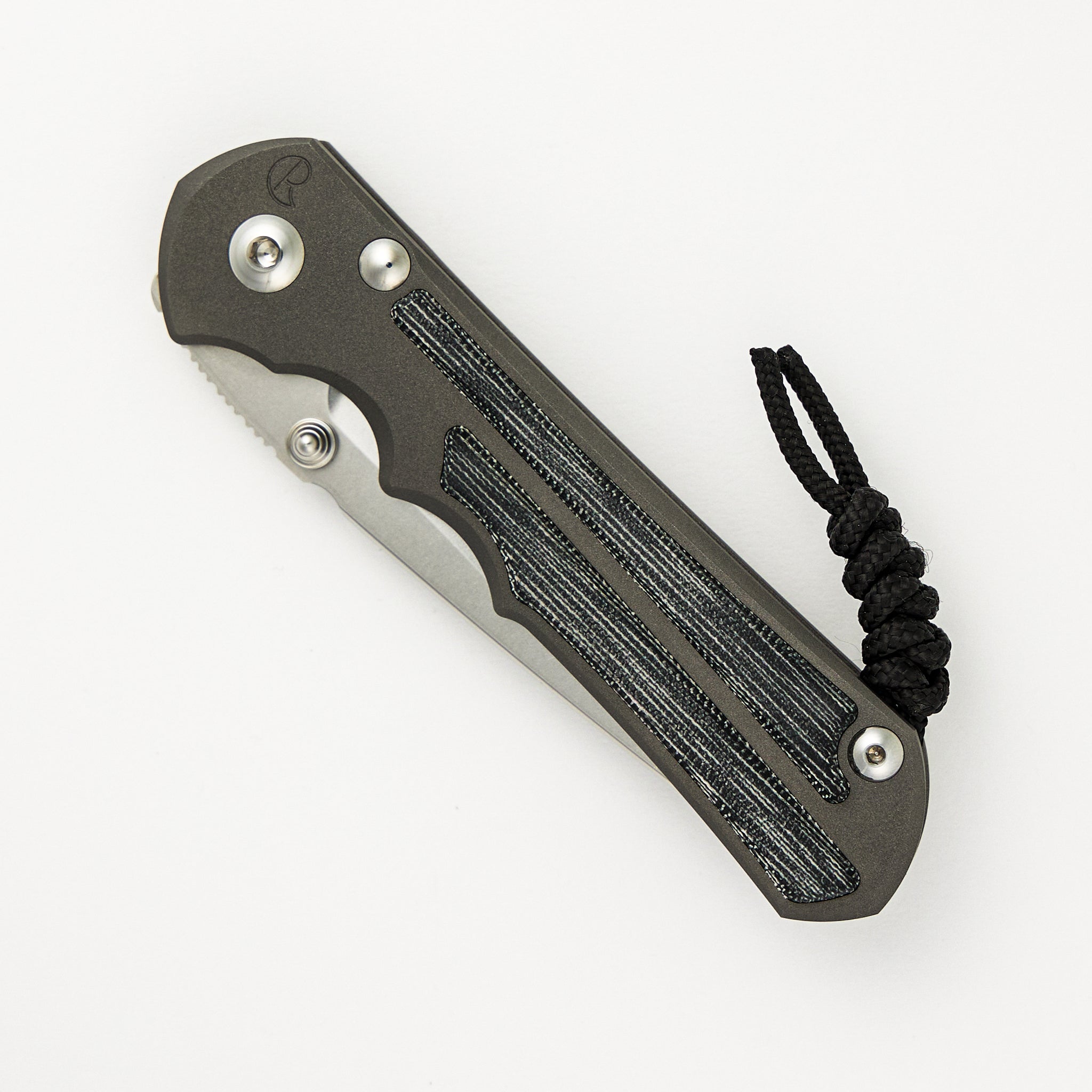 Large Inkosi - Tanto MagnaCut Blade - Black Canvas Micarta Inlays