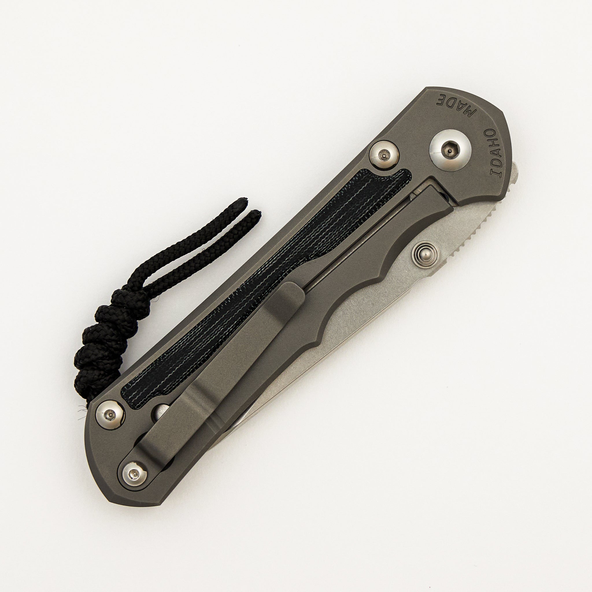 Large Inkosi - Insingo CPM MagnaCut Blade - Glass Blasted - Black Canvas Micarta Inlays