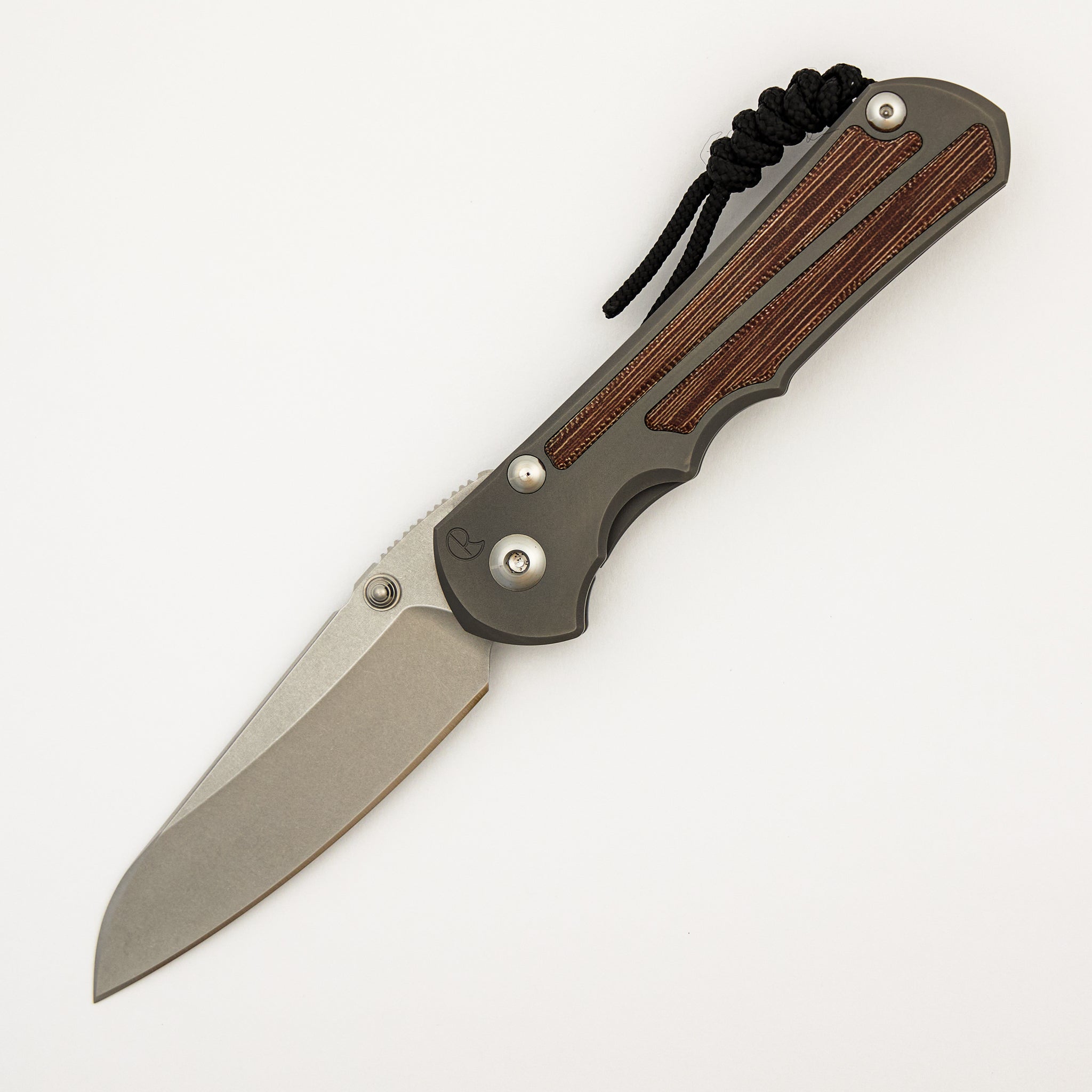 Large Inkosi - Insingo CPM MagnaCut Blade - Glass Blasted - Natural Canvas Micarta Inlays